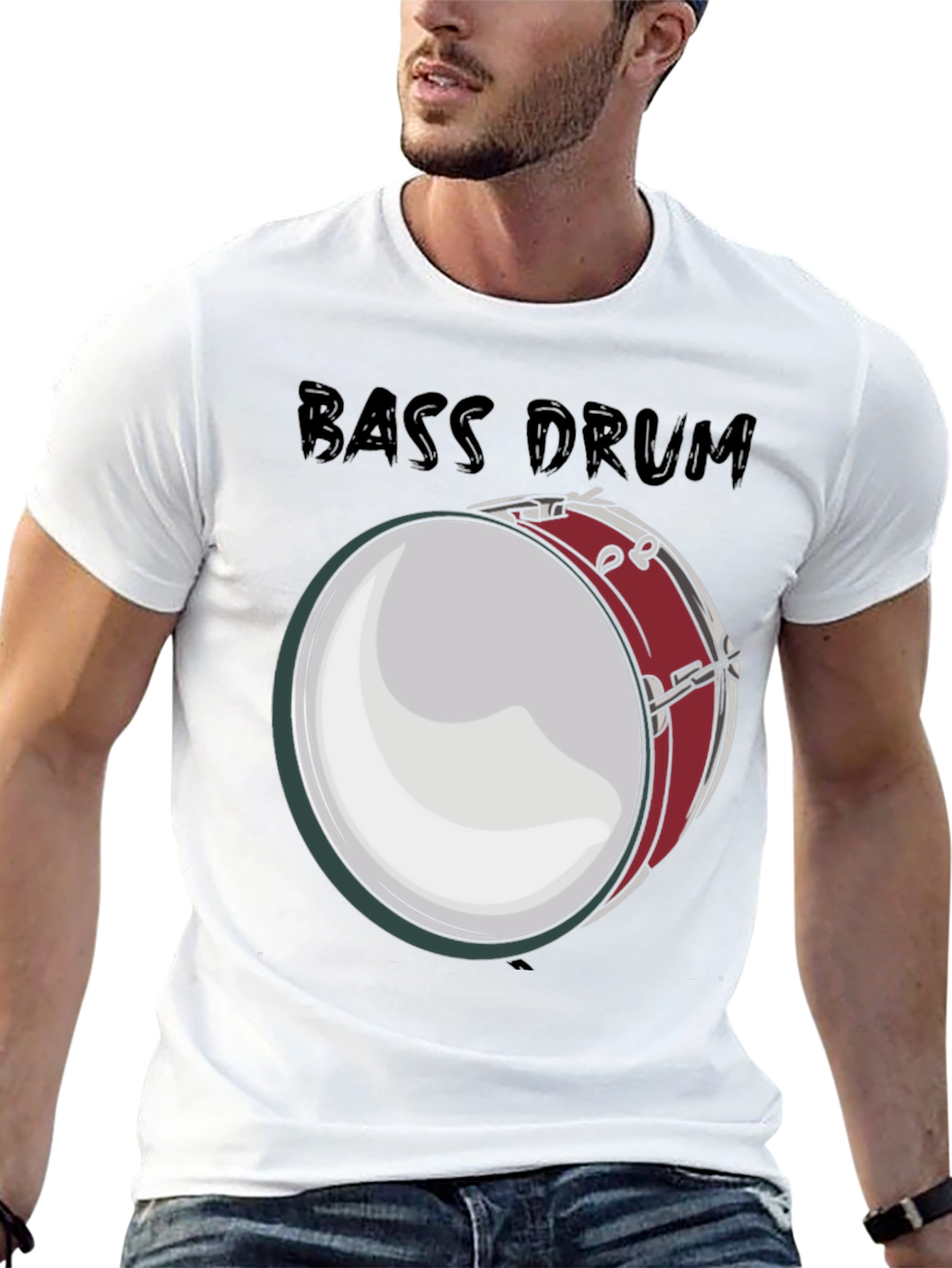 Bass Drum Graphic Tee - Music Lover T-Shirt