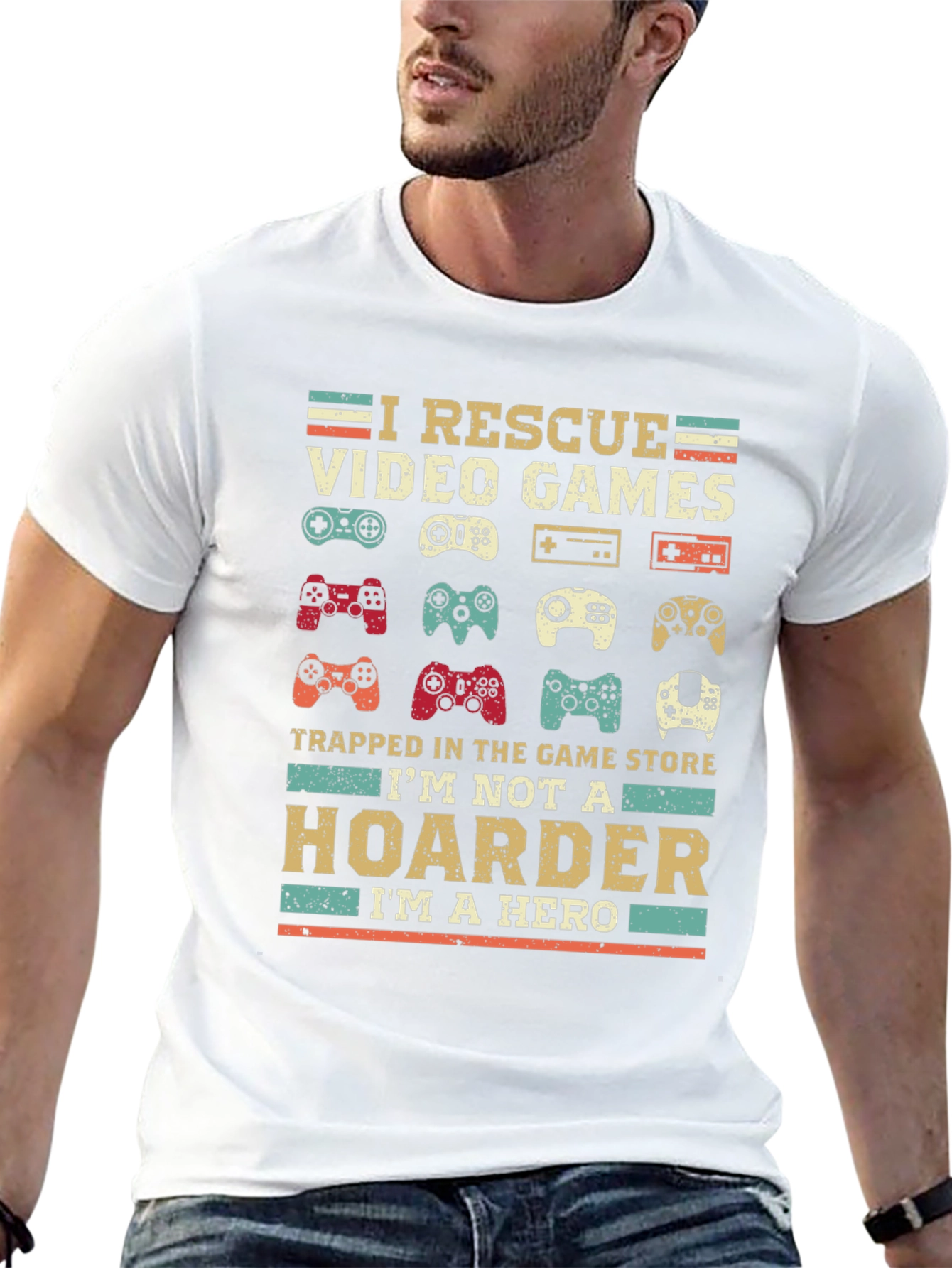 I Rescue Video Games T-Shirt - Gamer Hero Tee