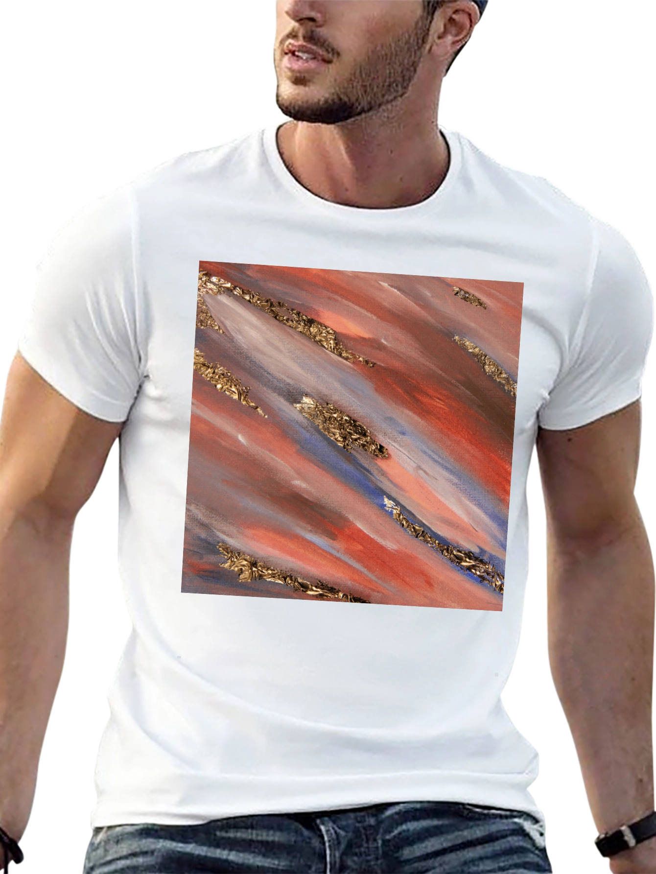Abstract Art Mens Black T-Shirt
