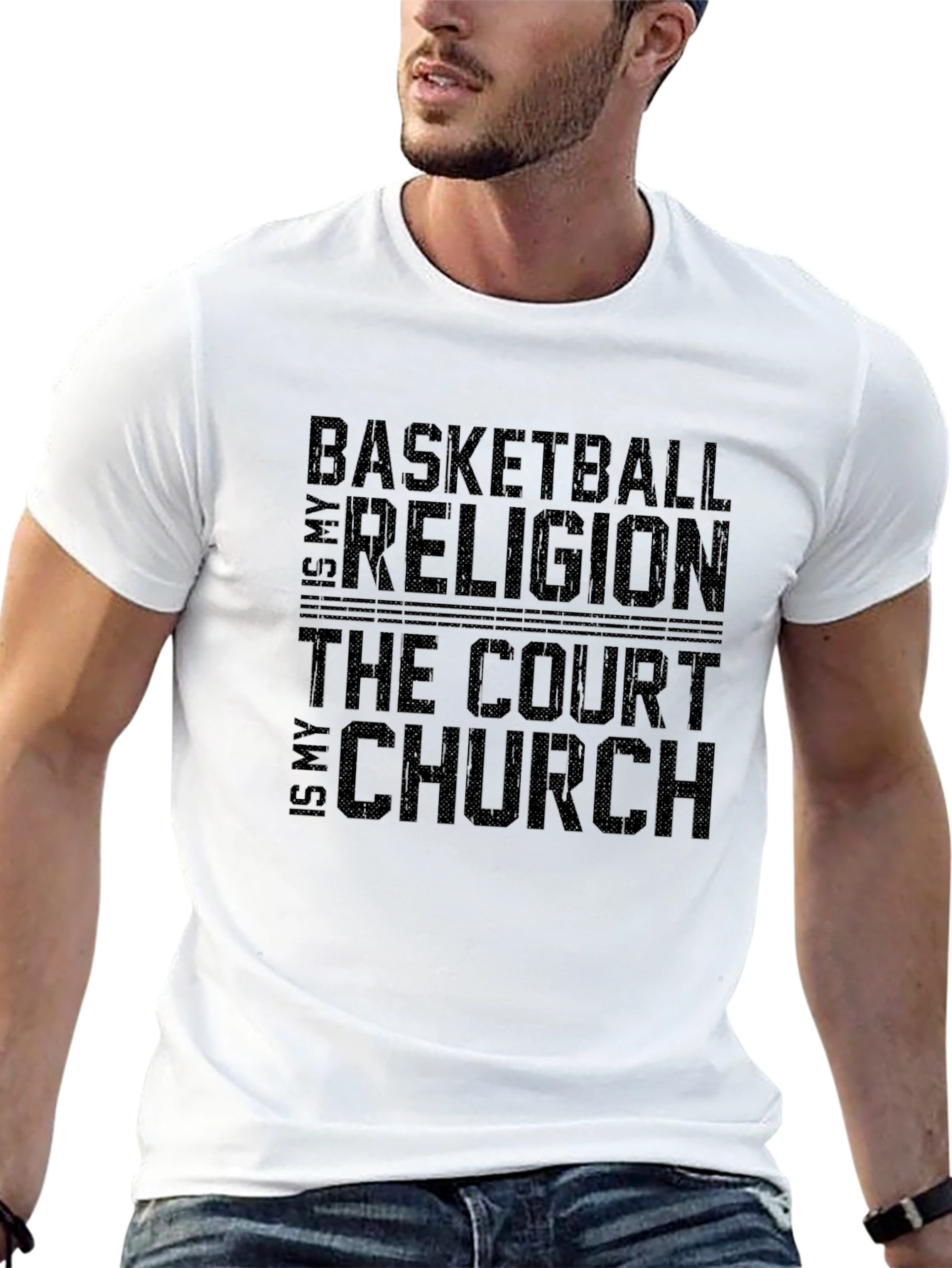 Basketball Religion T-Shirt - Court is My Church Tee