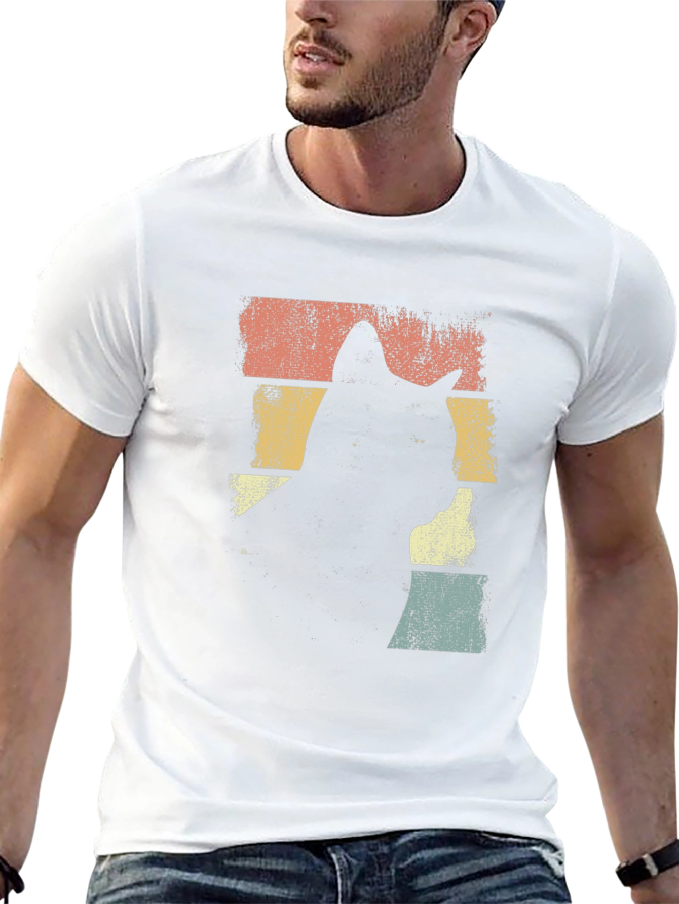 Retro Cat Silhouette T-Shirt
