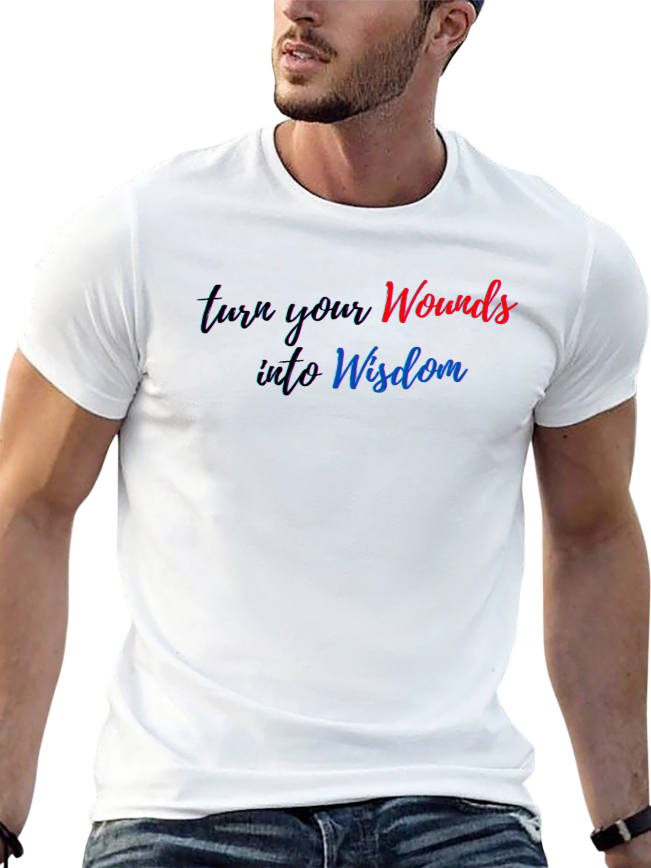 Wounds Into Wisdom Graphic Black T-Shirt
