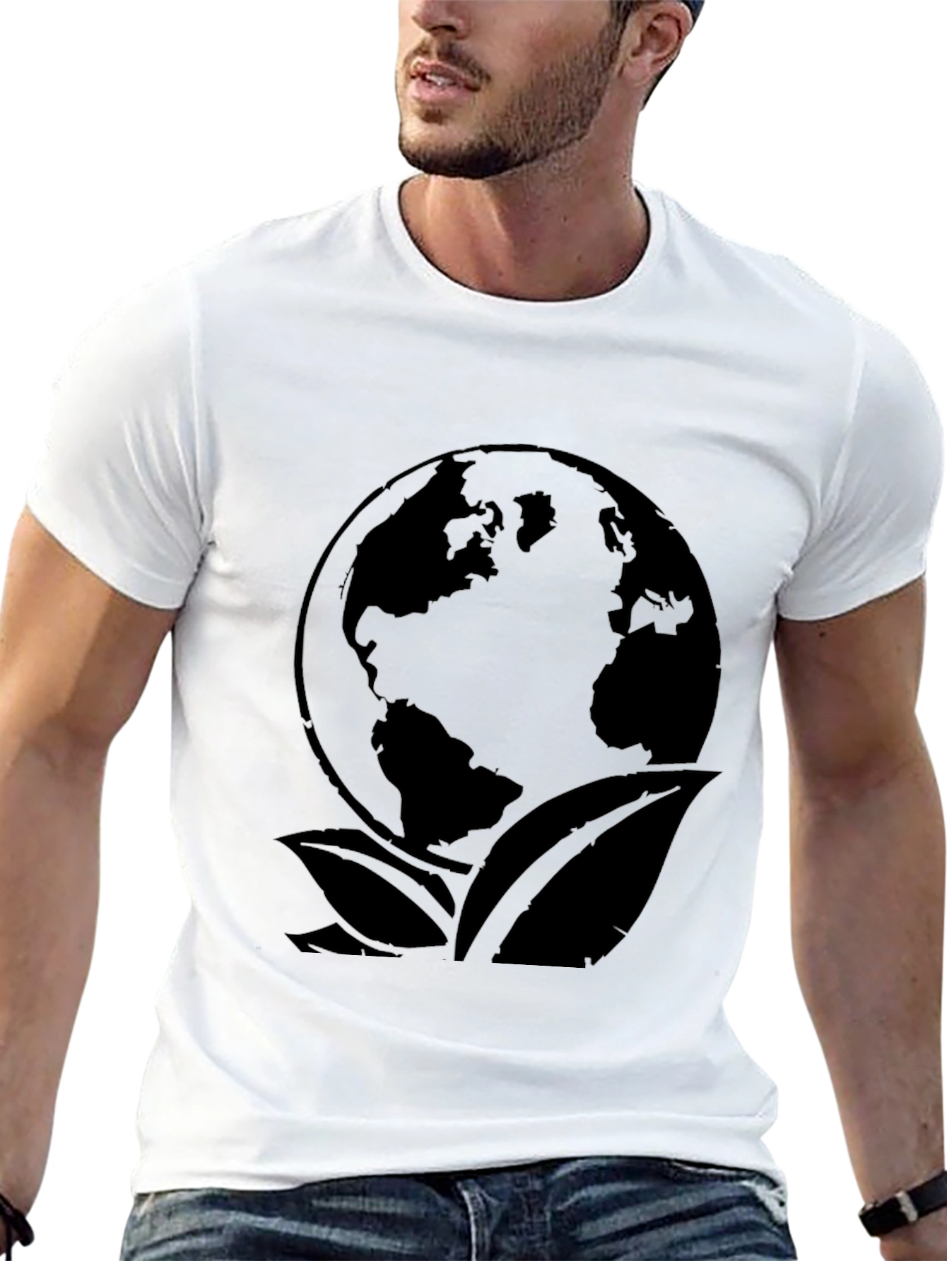 Eco Earth T-Shirt - Organic Cotton Globe Design