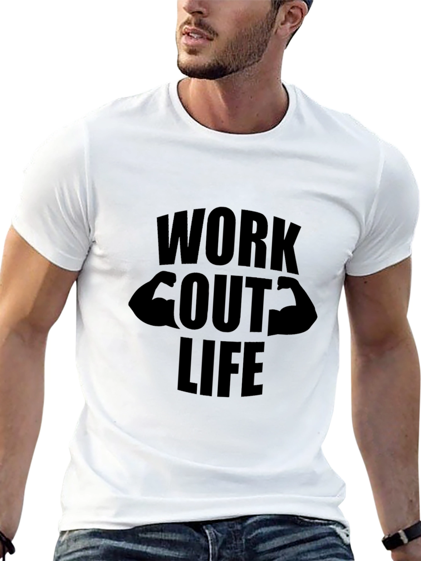 Workout Life Graphic Tee - Black