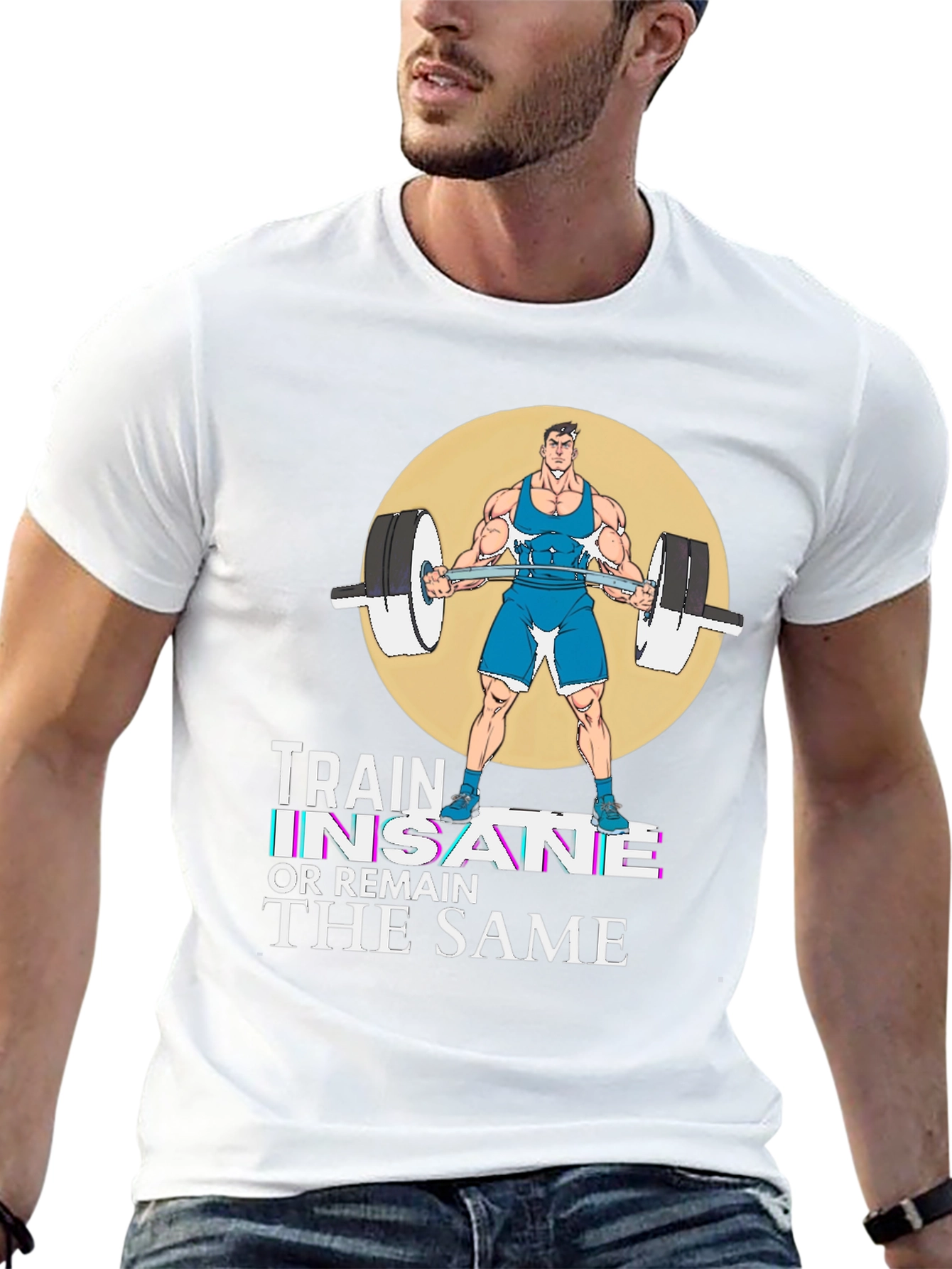Train Insane Graphic T-Shirt - Workout Motivation Tee
