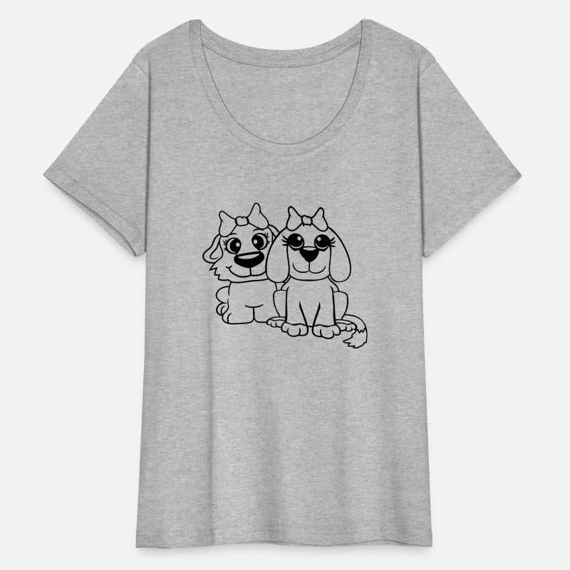 2 Dogs Team Two Friends Girlfriends Couple Crew