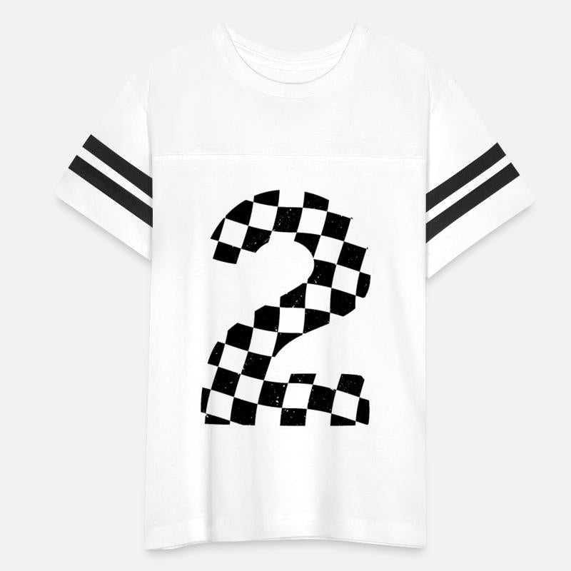 2nd Birthday Checkered Number 2 Car Racing Flag