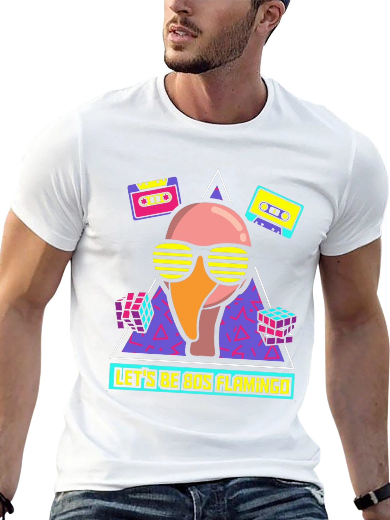 80s Flamingo Graphic Tee