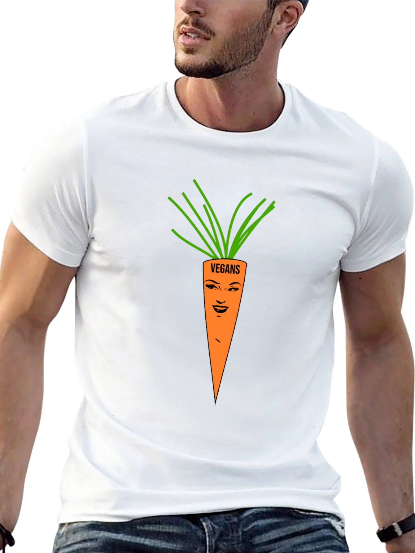 Vegan Carrot T-Shirt - Unisex Black Tee