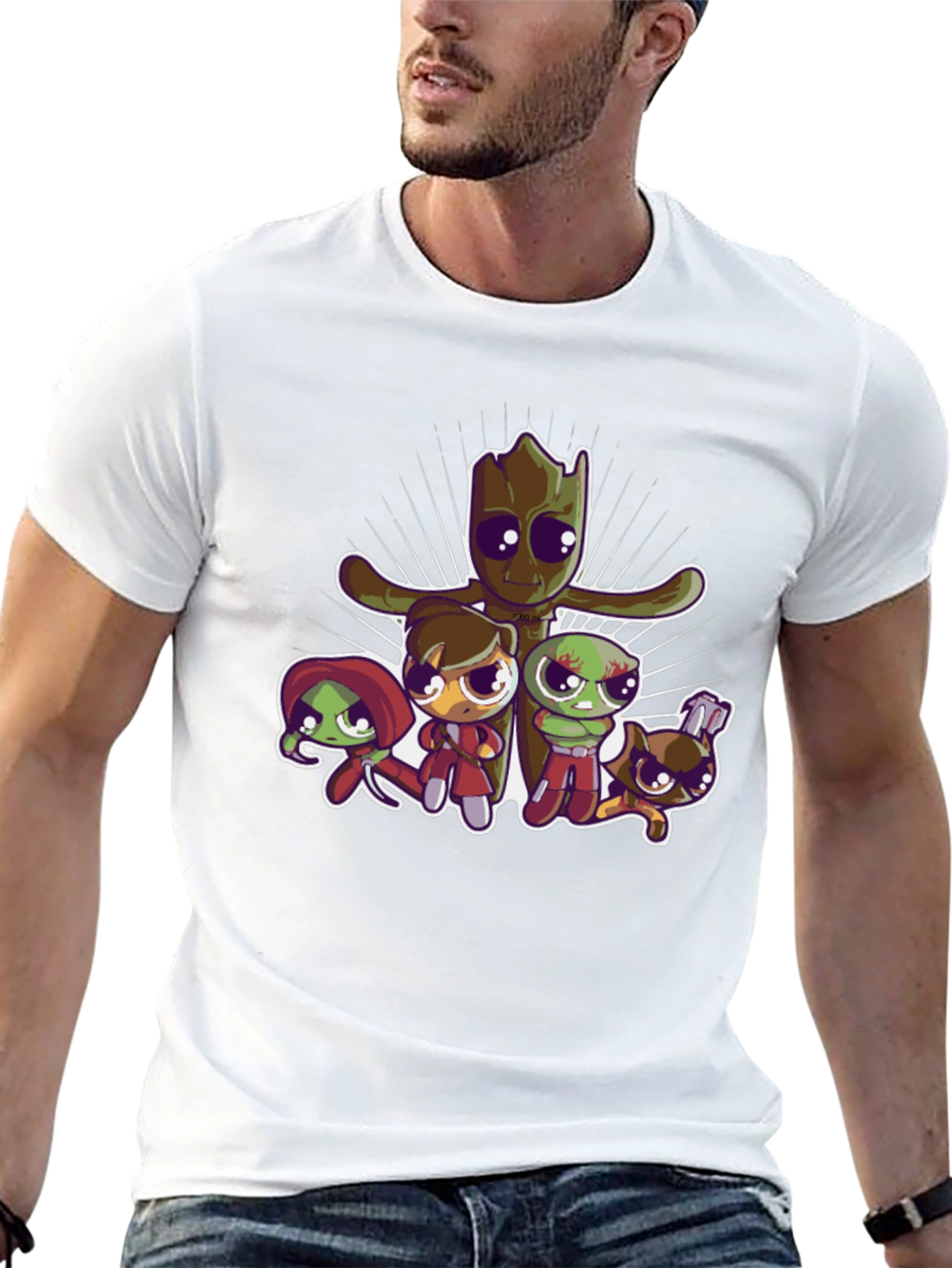Guardians of the Galaxy Chibi T-Shirt - Black