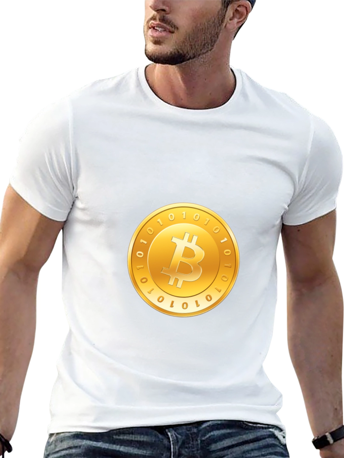 Bitcoin Crypto T-Shirt - Golden Coin Design