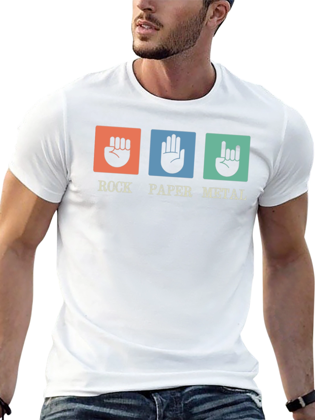 Rock Paper Metal T-Shirt - Funny Musician Tee