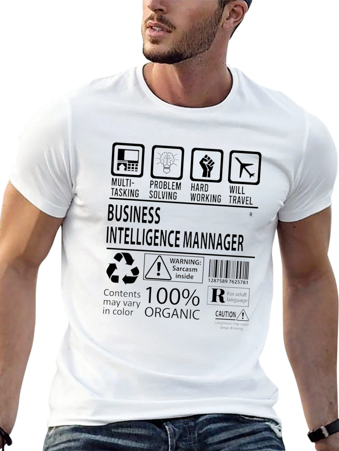 Business Intelligence Manager Organic Cotton T-Shirt