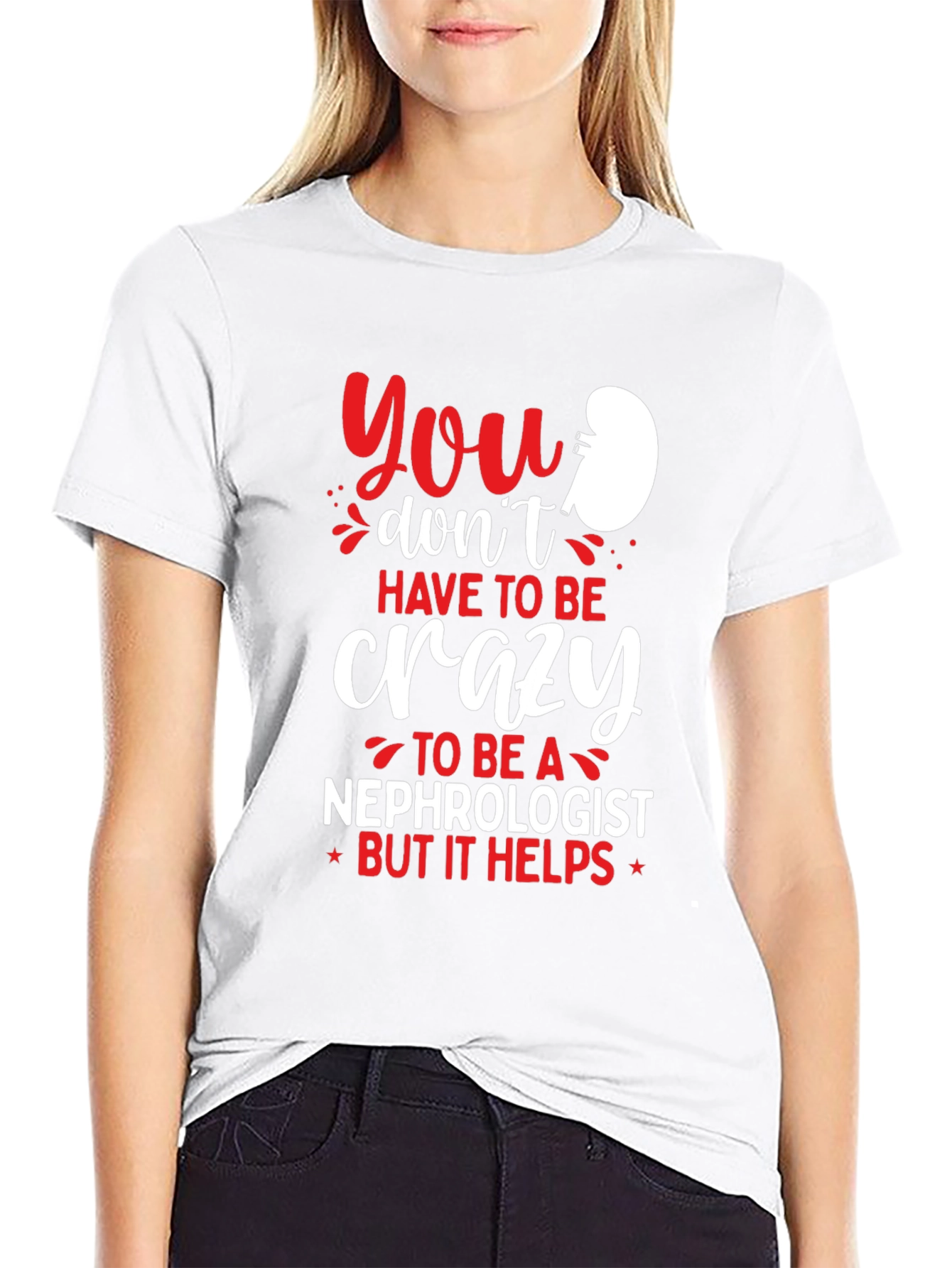 Crazy Nephrologist Black T-Shirt