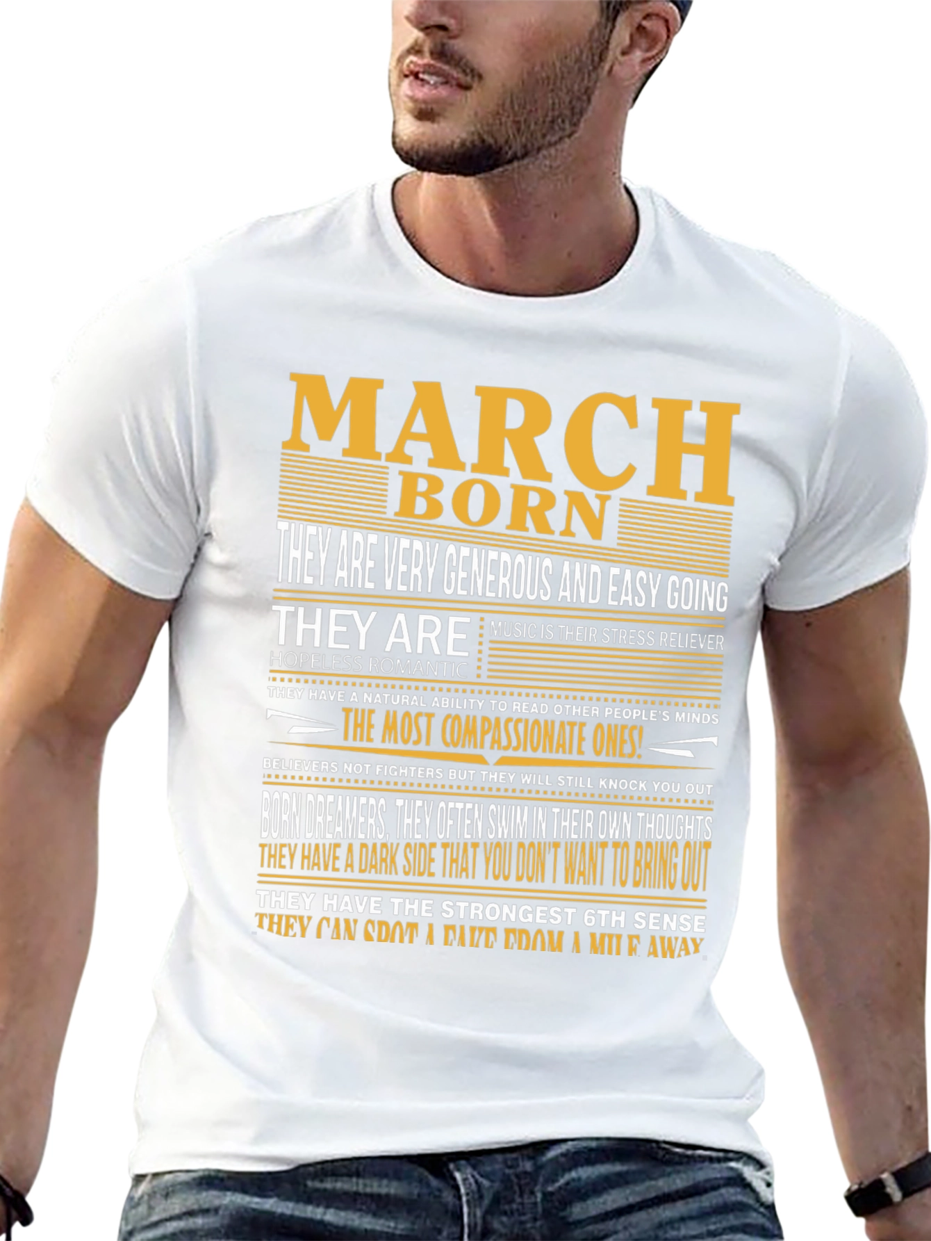 March Born Zodiac T-Shirt