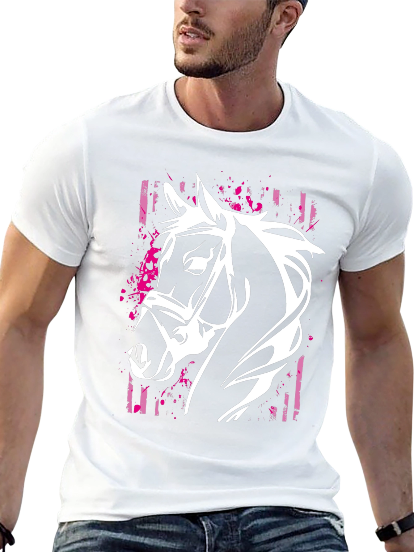 Horse Graphic T-Shirt - Stylish Equestrian Design