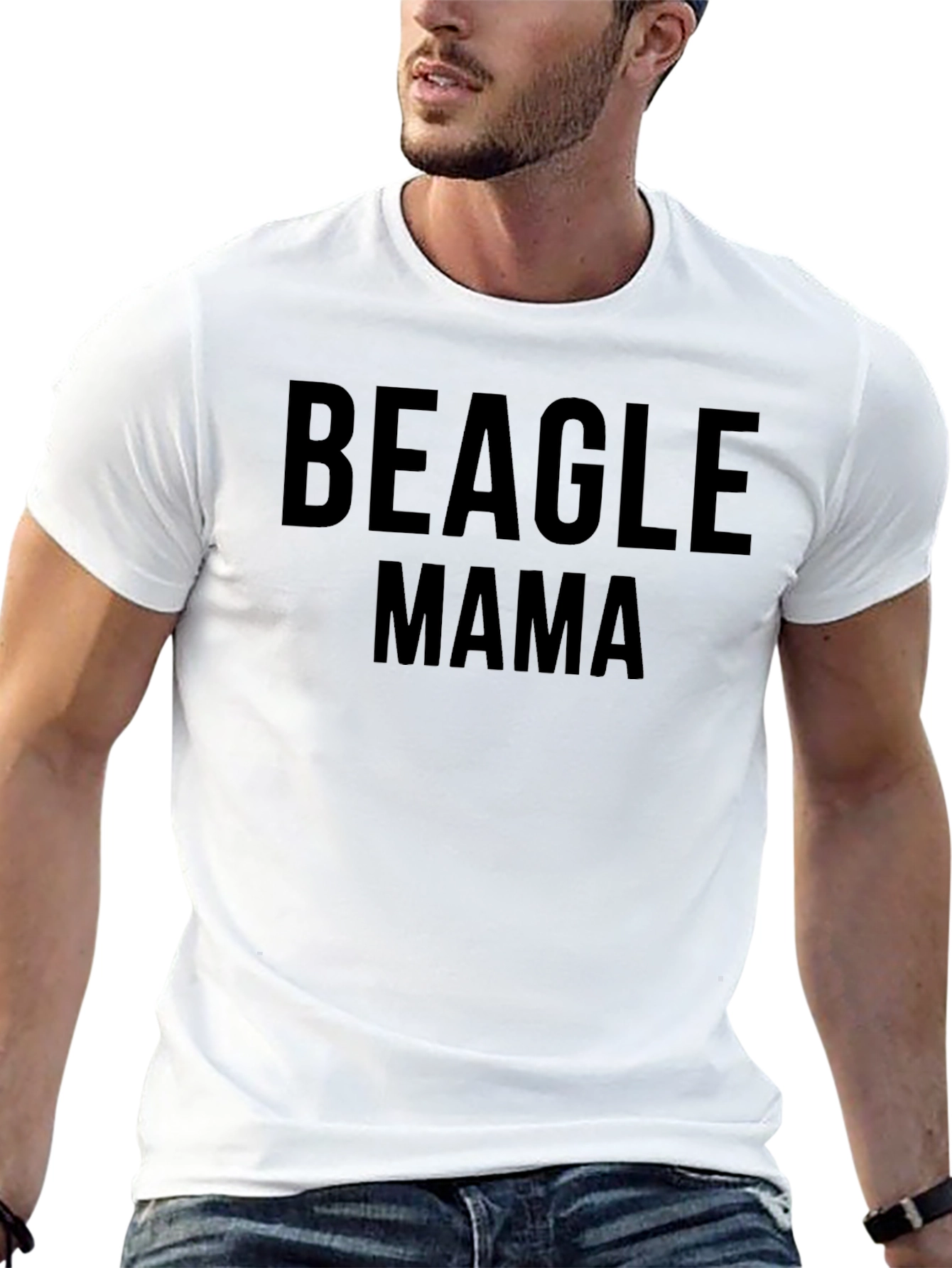 Beagle Mama Graphic Tee - Black Cotton Comfort