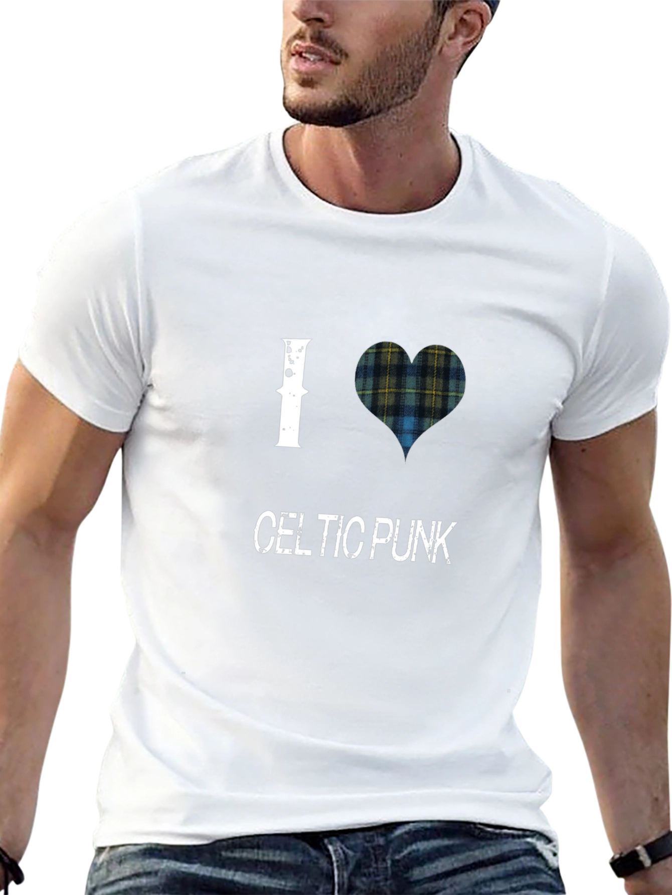 I Love Celtic Punk T-Shirt Black Cotton Tee