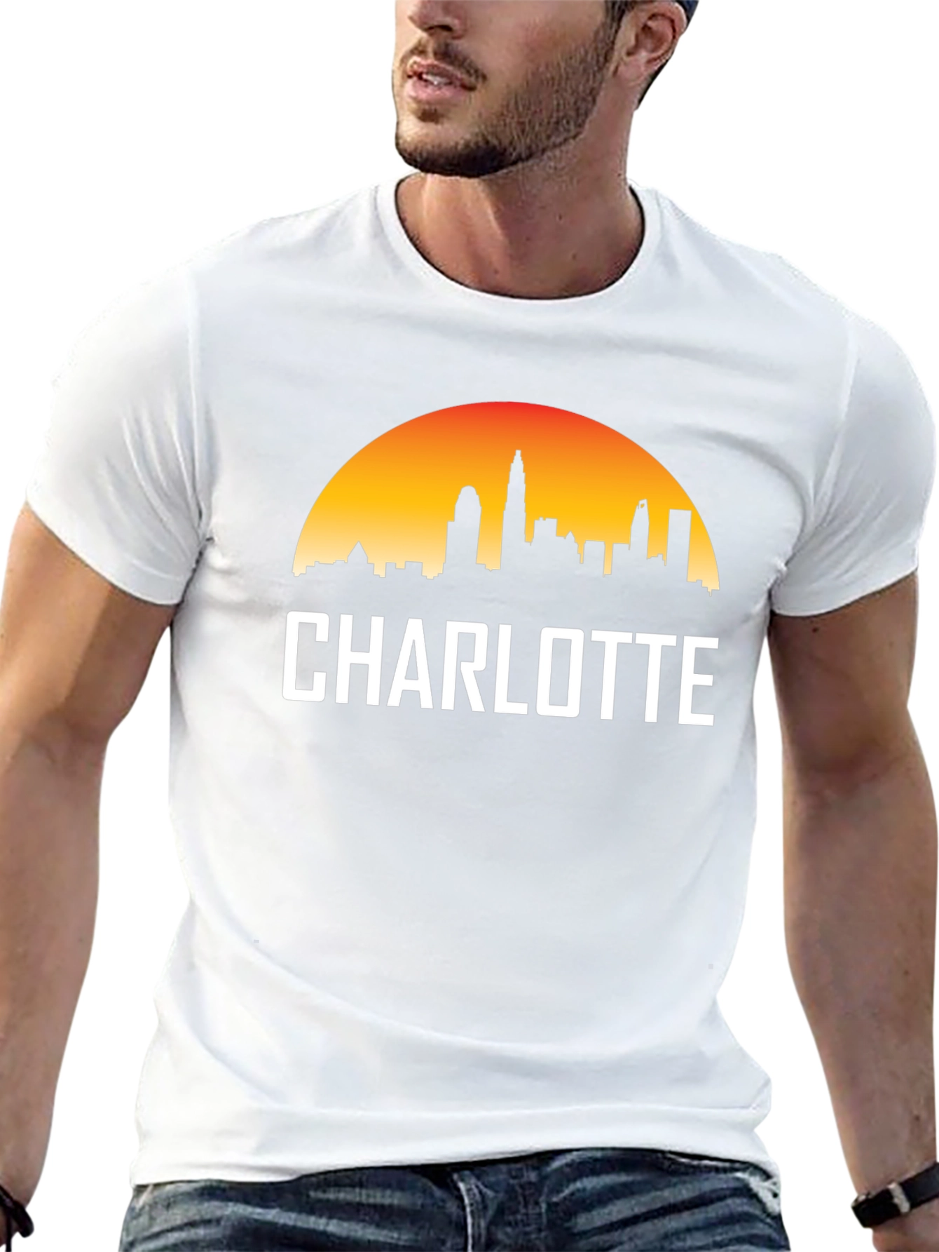 Charlotte Skyline T-Shirt - Cityscape Graphic Tee