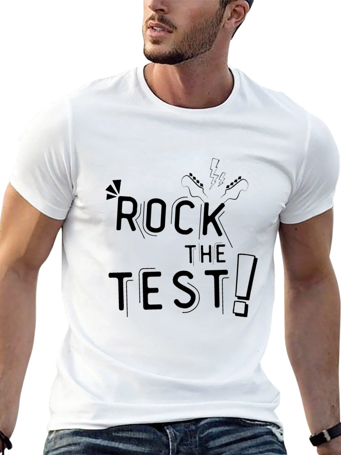 Rock the Test Black T-Shirt