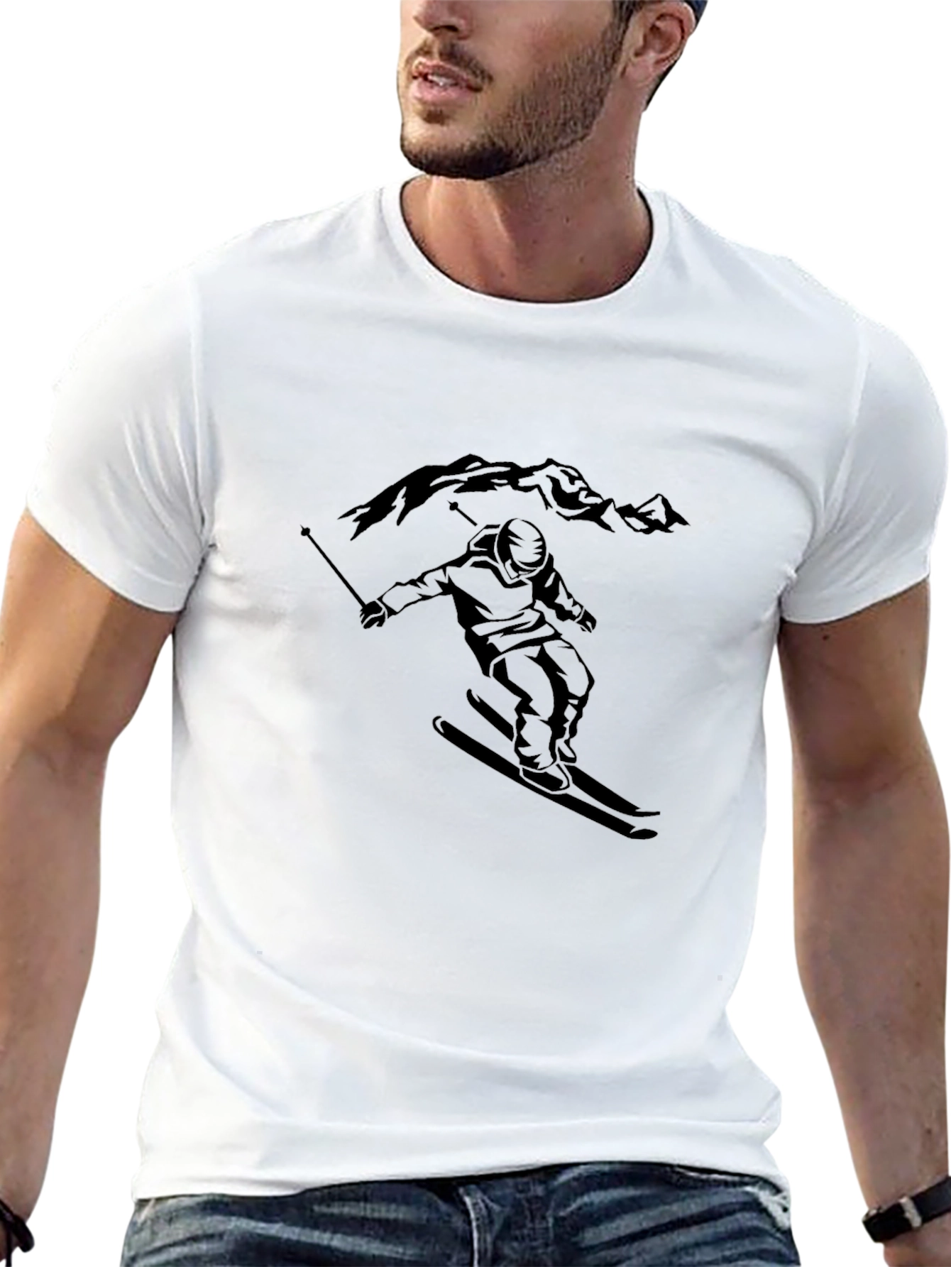 Skiing T-Shirt: Mountain Adventure Tee