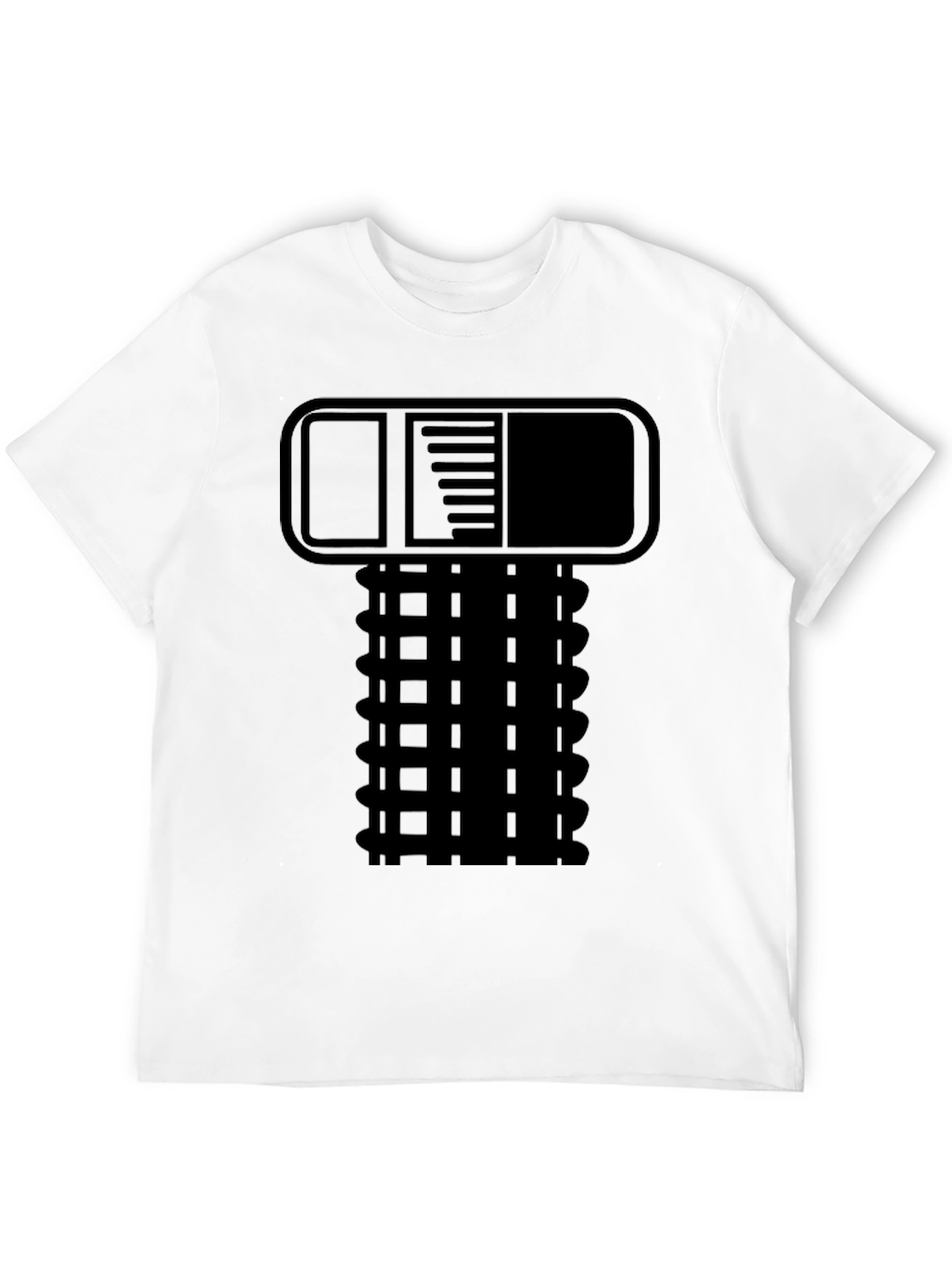 Retro Tech Graphic Tee - Black Novelty Shirt