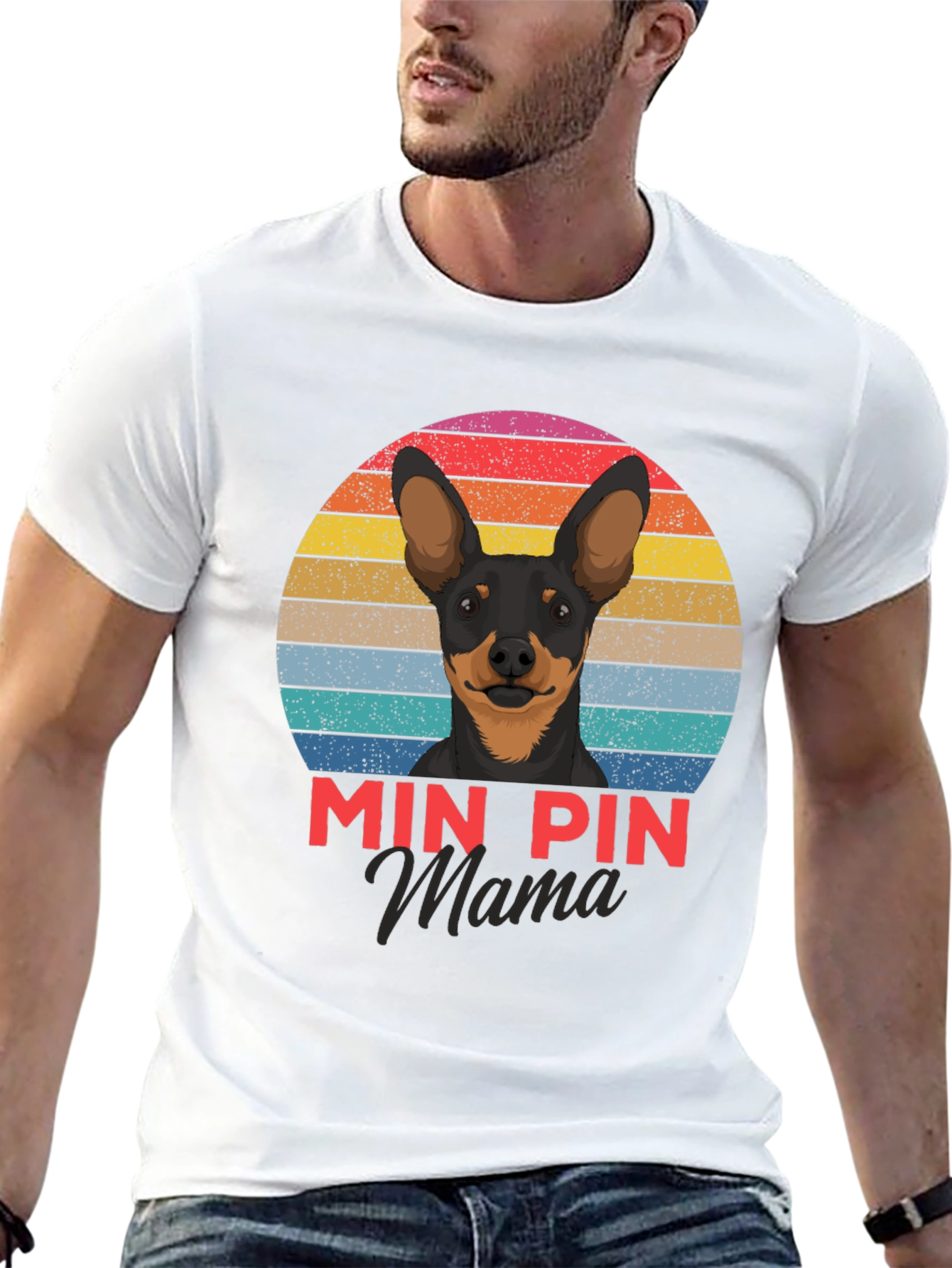 Min Pin Mama Graphic Tee - Dog Lover T-Shirt