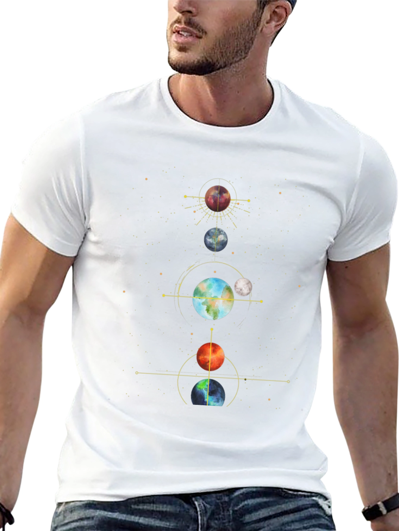 Planetary Graphic Black Tee