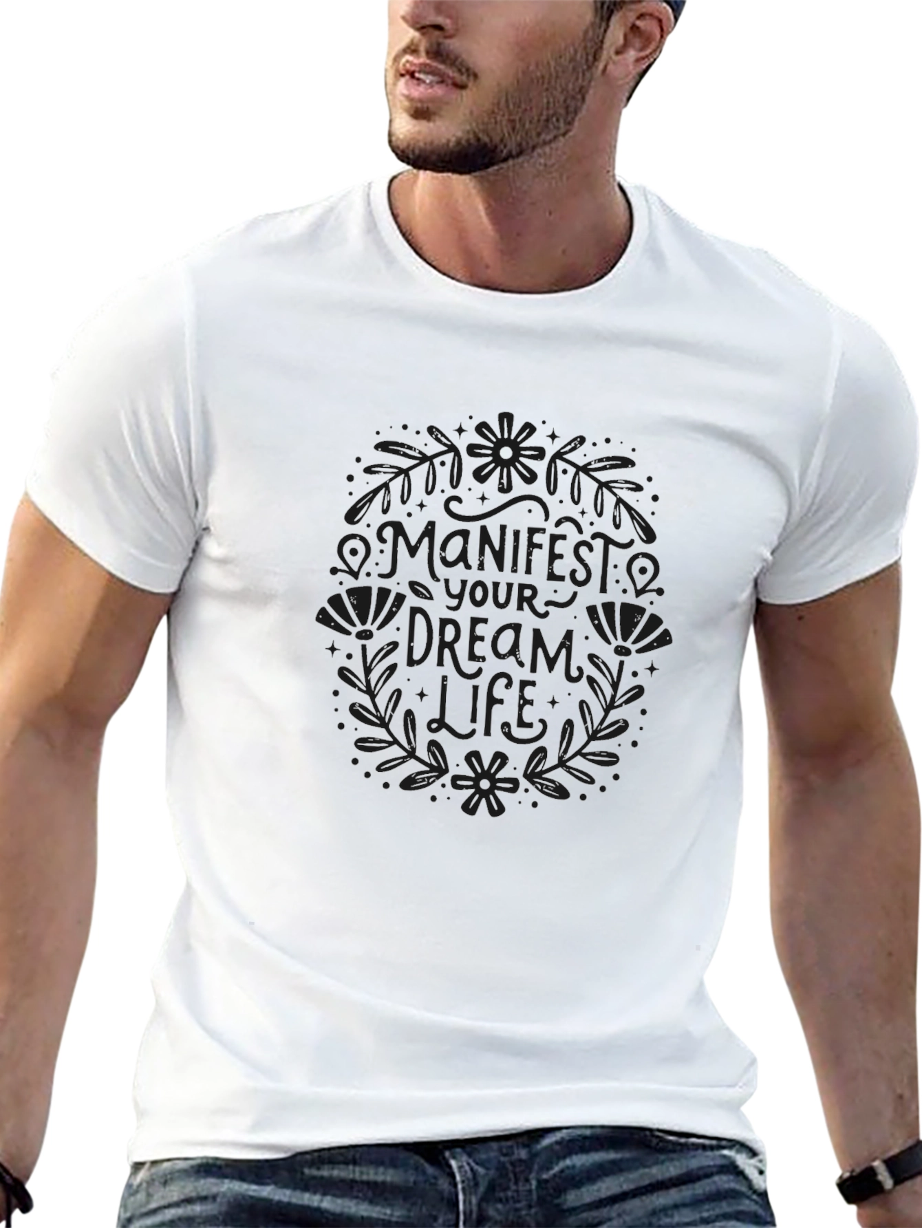 Manifest Your Dream Life Black T-Shirt