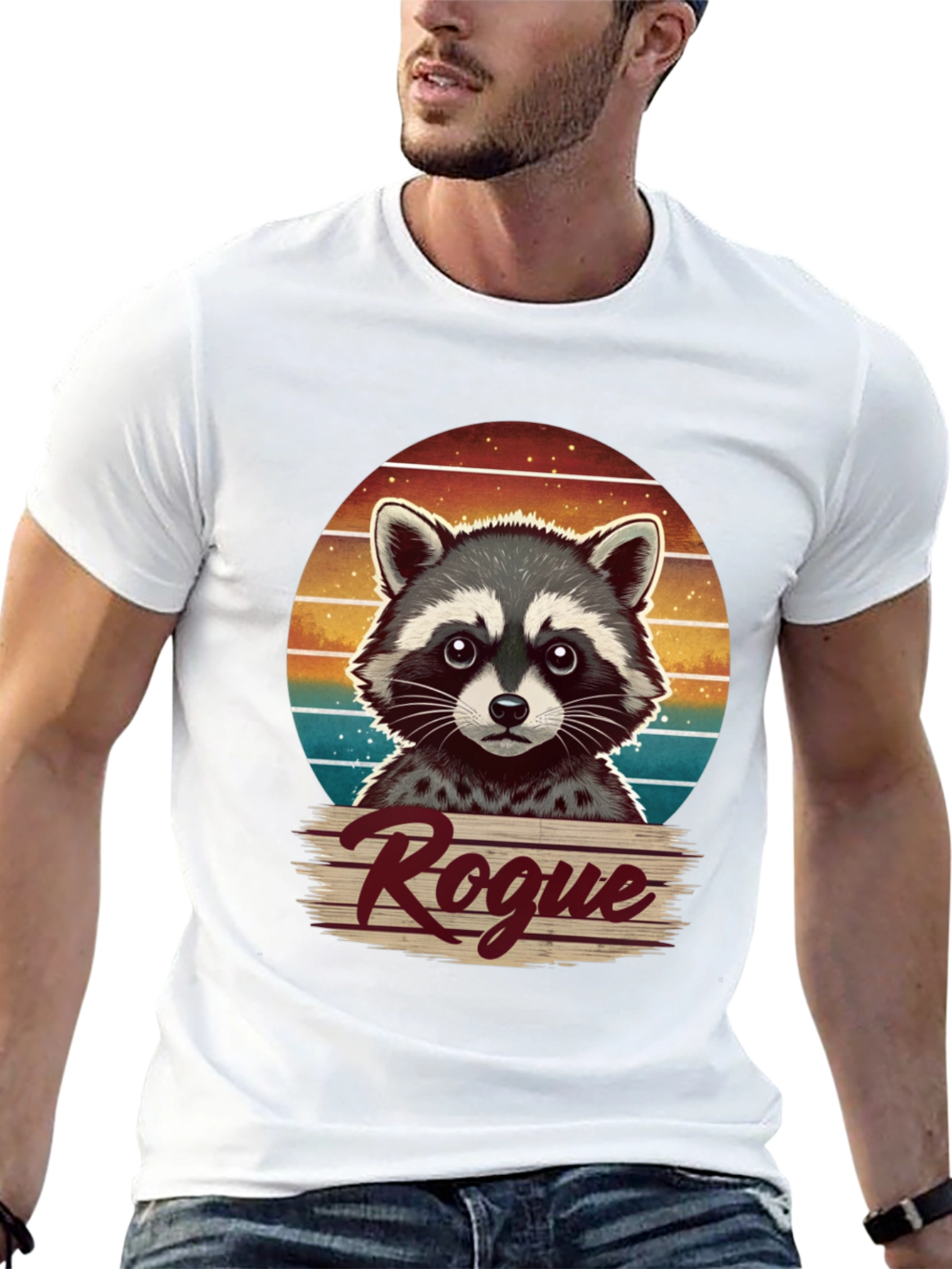 Rogue Raccoon Graphic T-Shirt - Novelty Animal Tee