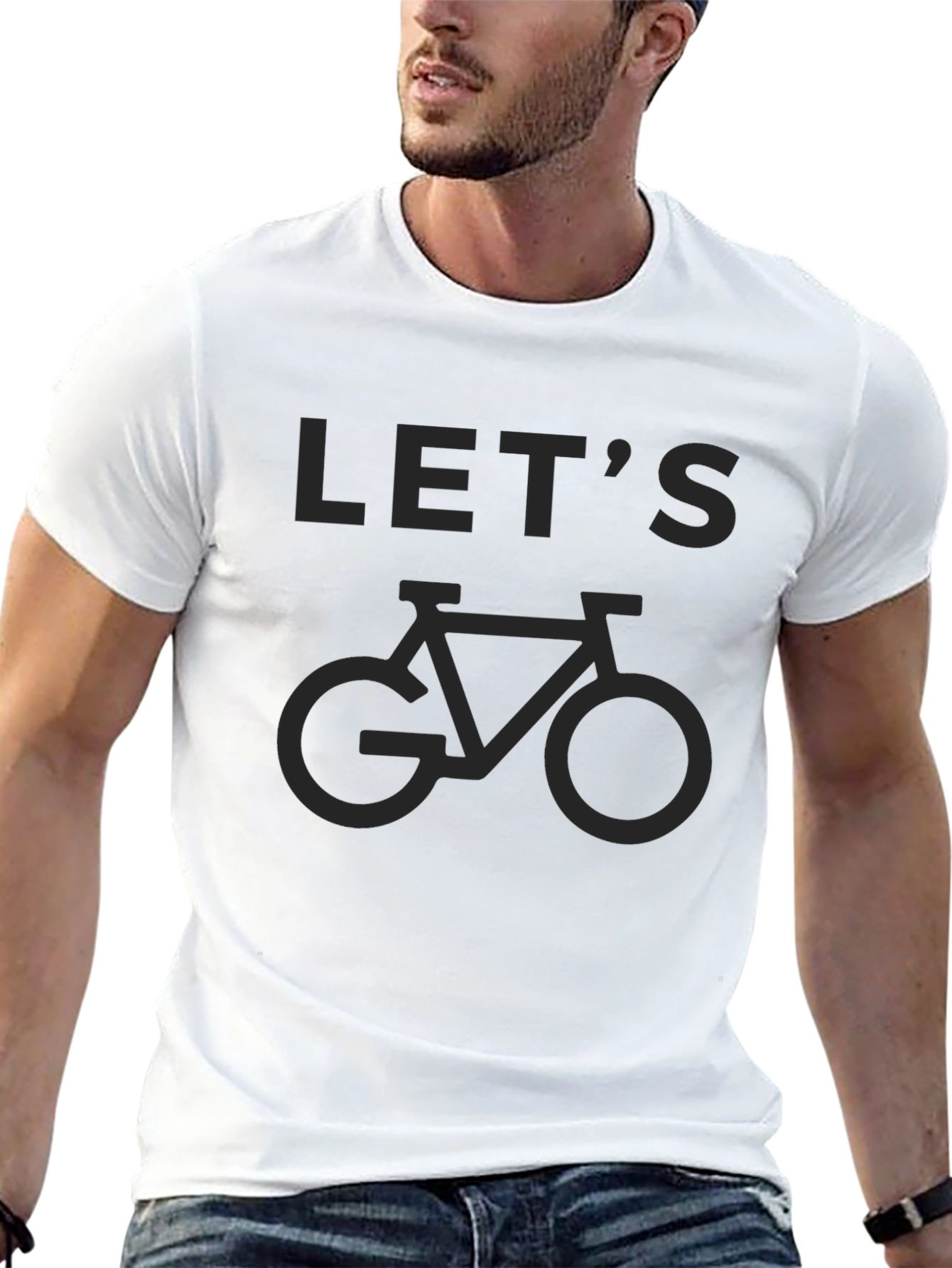 Lets Go Biking Black Graphic Tee