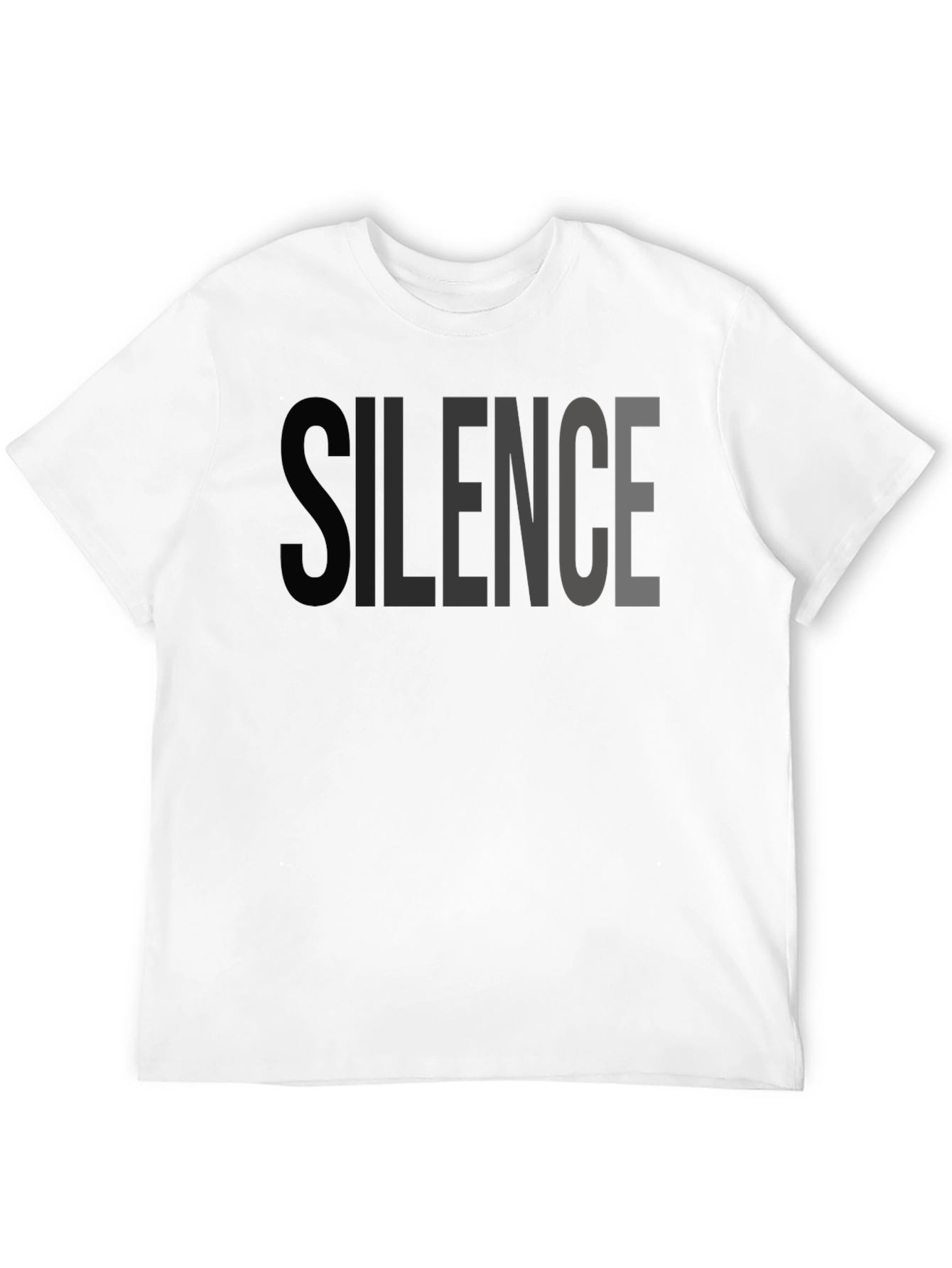 Silence Graphic Print Crew Neck T-Shirt