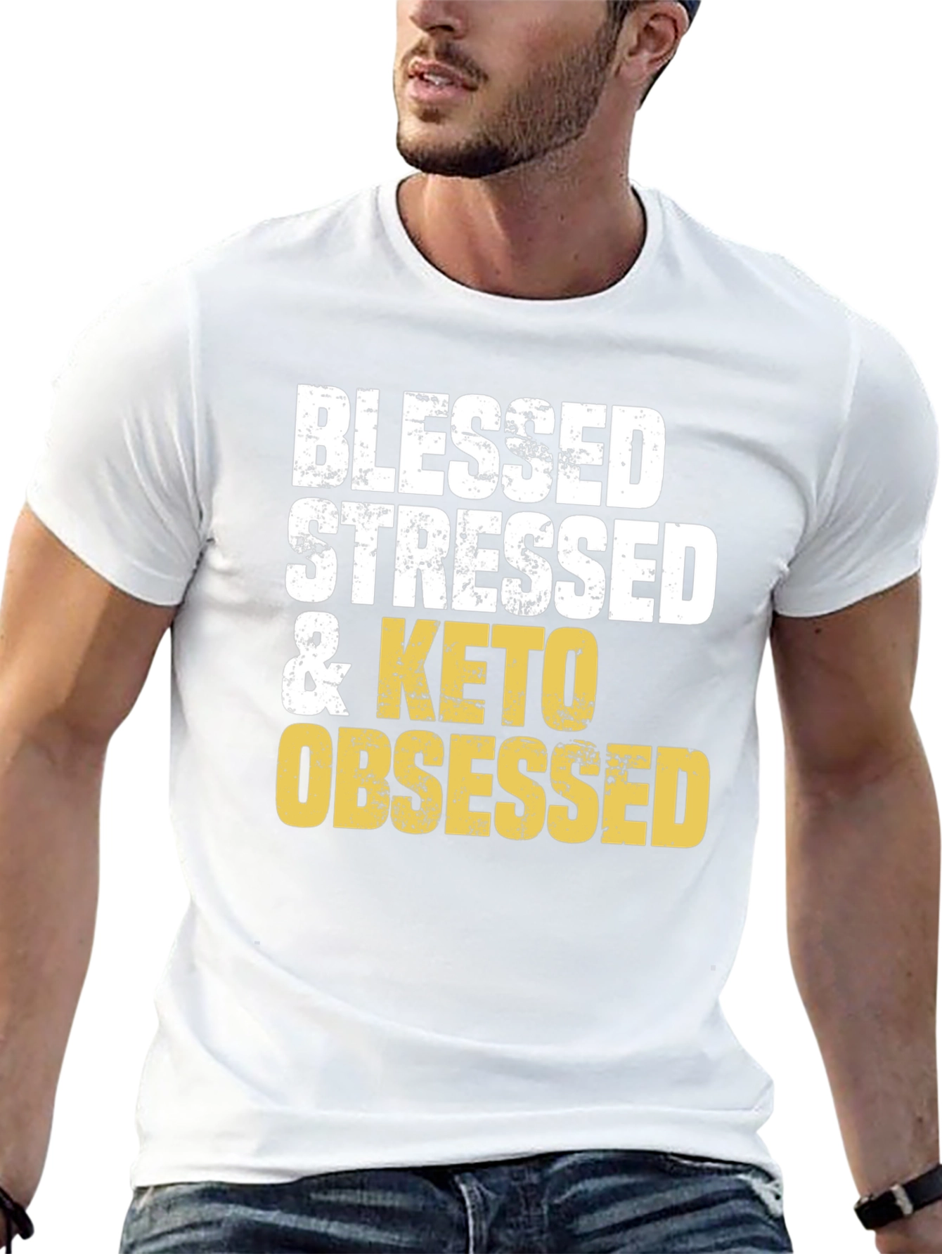 Blessed Stressed & Keto Obsessed Graphic Tee