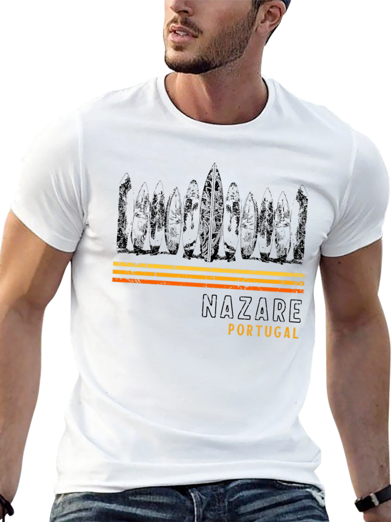 Nazare Portugal Surfboard T-Shirt
