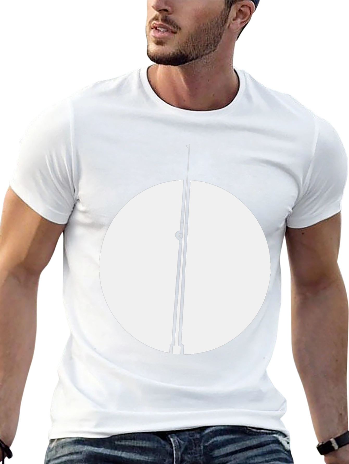 Minimalist Geometric Circle Design T-Shirt - Unisex