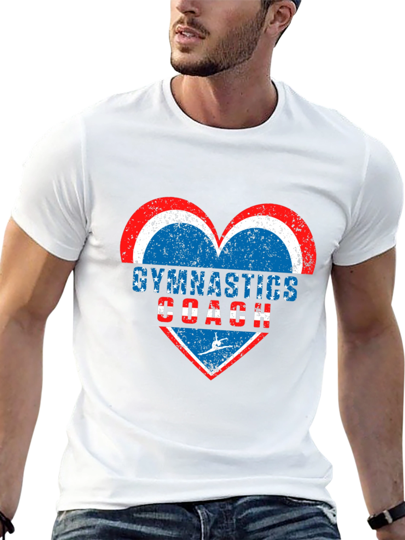 Gymnastics Coach Heart T-Shirt