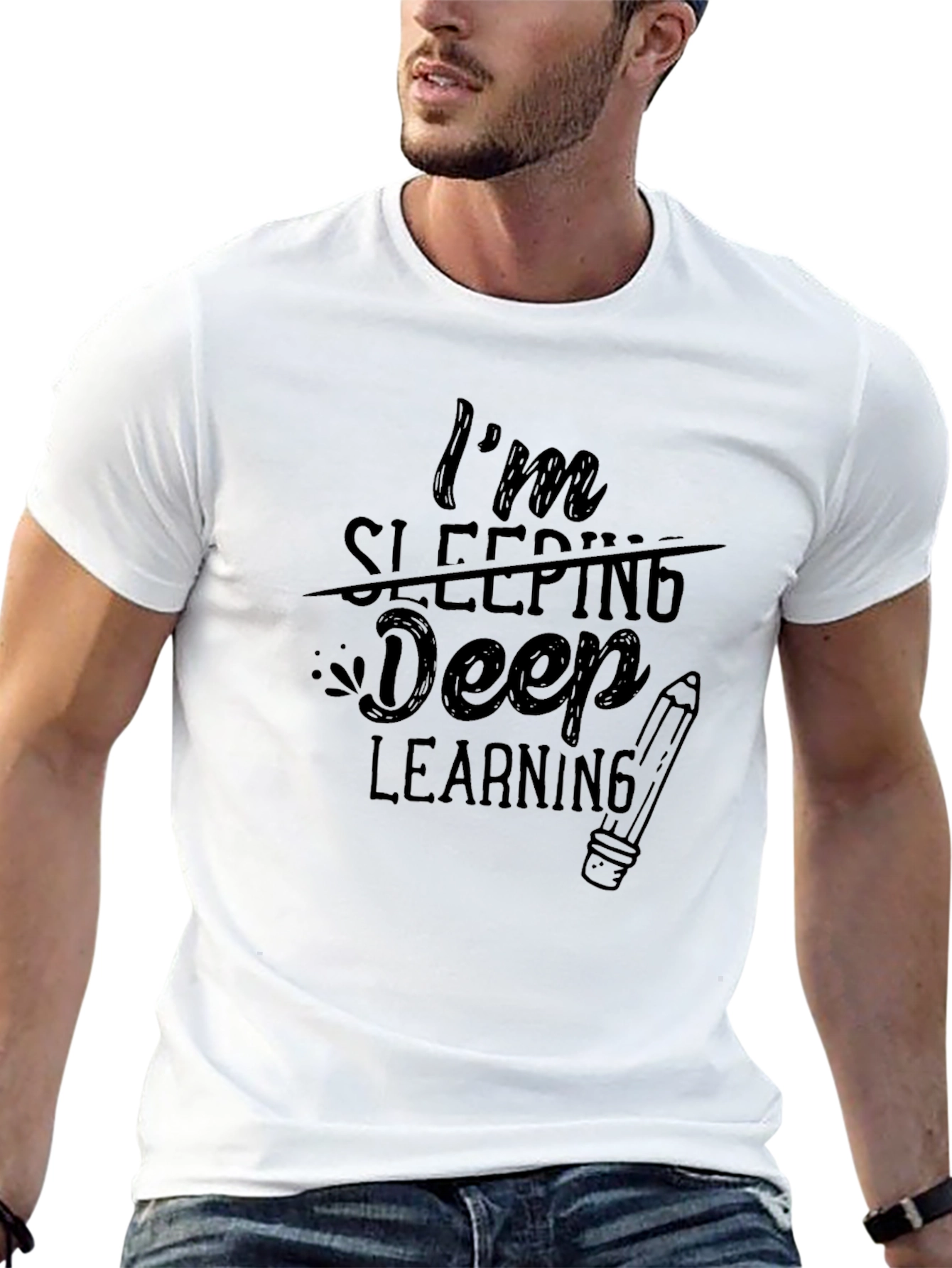 Im Deep Learning T-Shirt - Black Graphic Tee