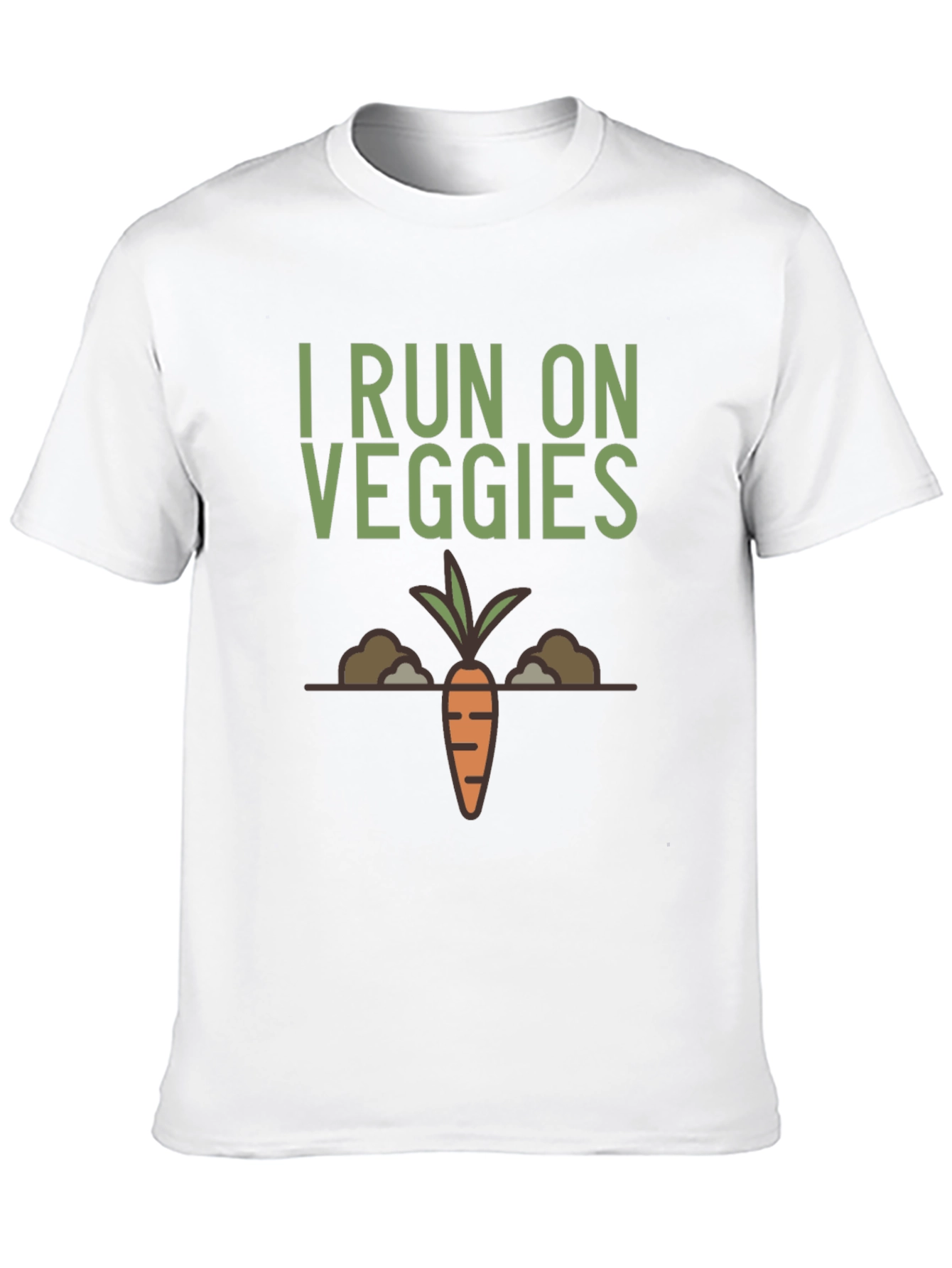 I Run on Veggies Graphic T-Shirt - Black