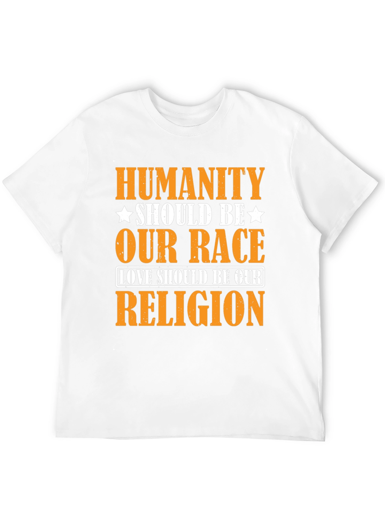 Humanity Our Race Love Our Religion Graphic T-Shirt