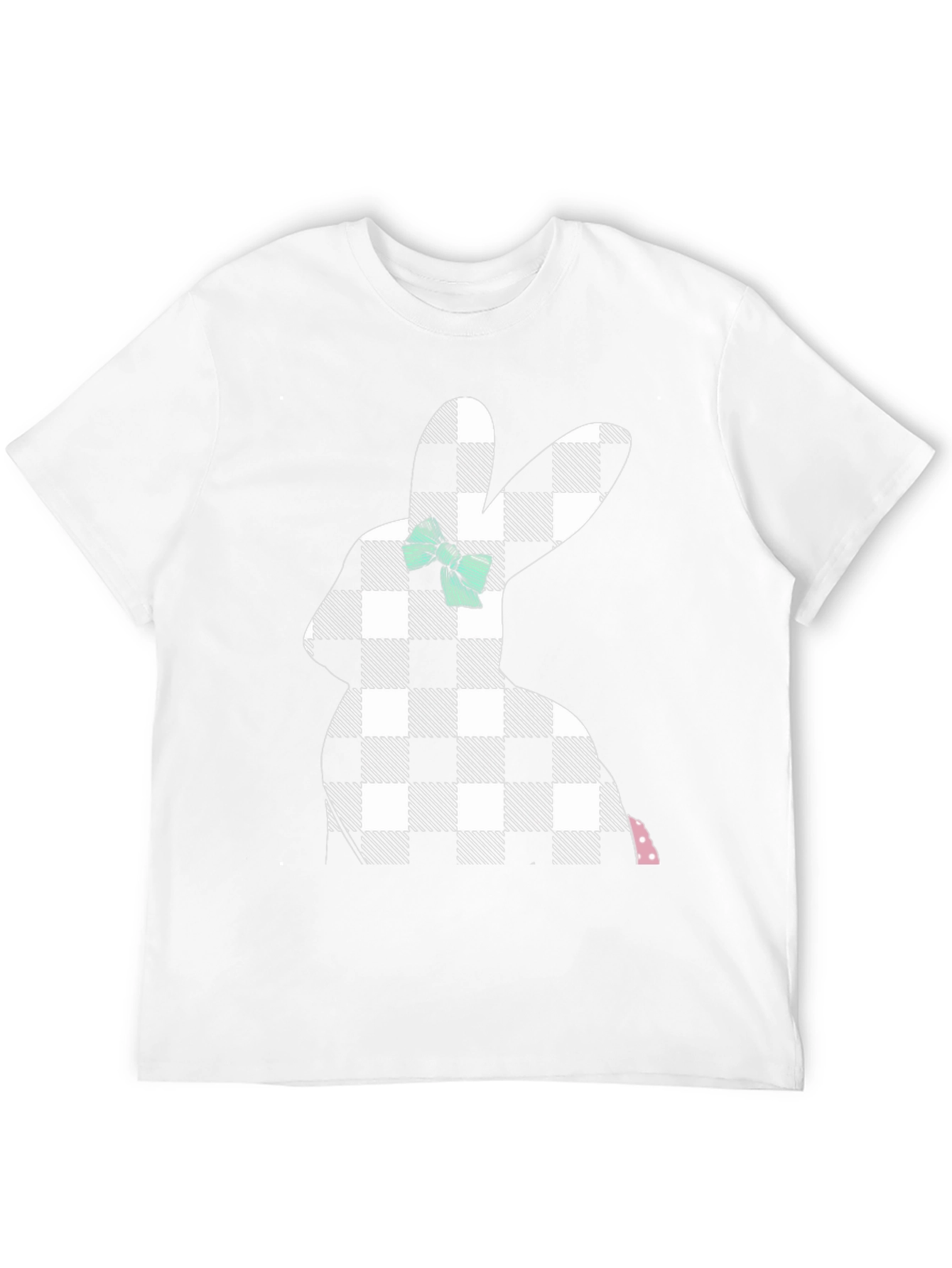 Easter Bunny Plaid Bow T-Shirt