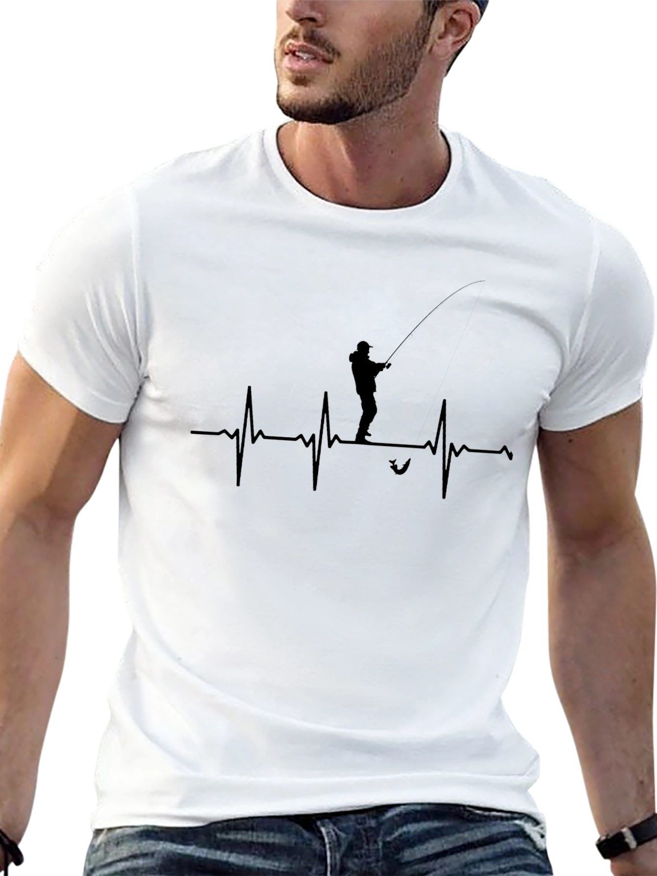 Fishing Heartbeat T-Shirt