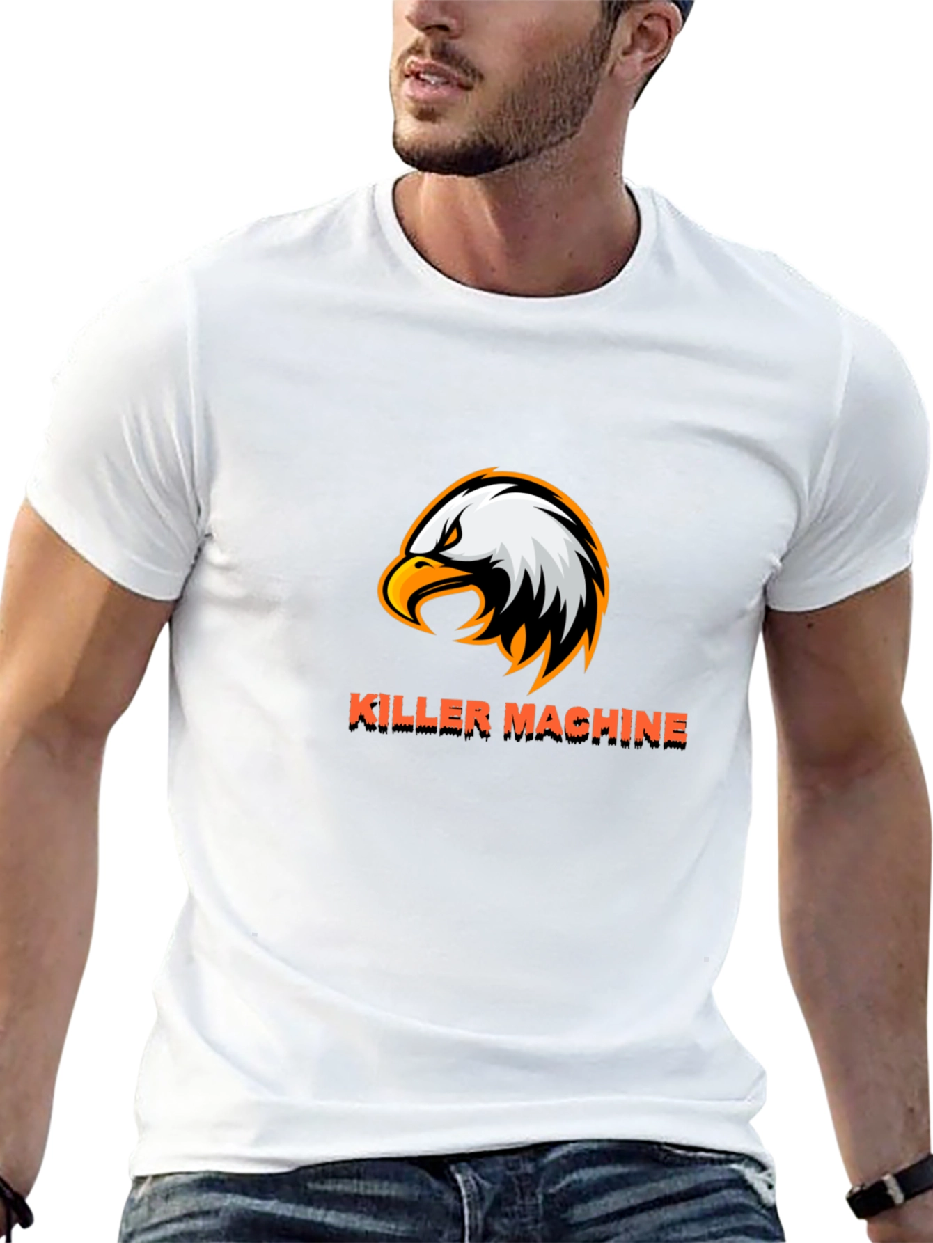 Killer Machine Eagle Graphic Black T-Shirt