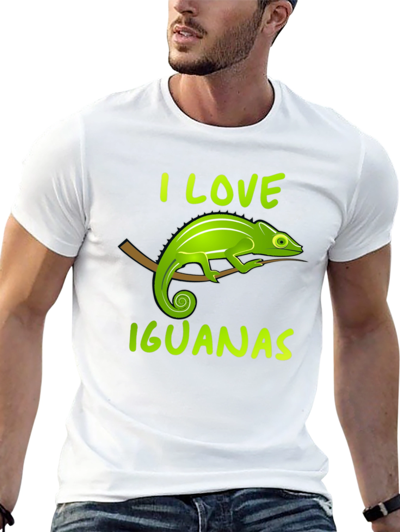 I Love Iguanas Black T-Shirt