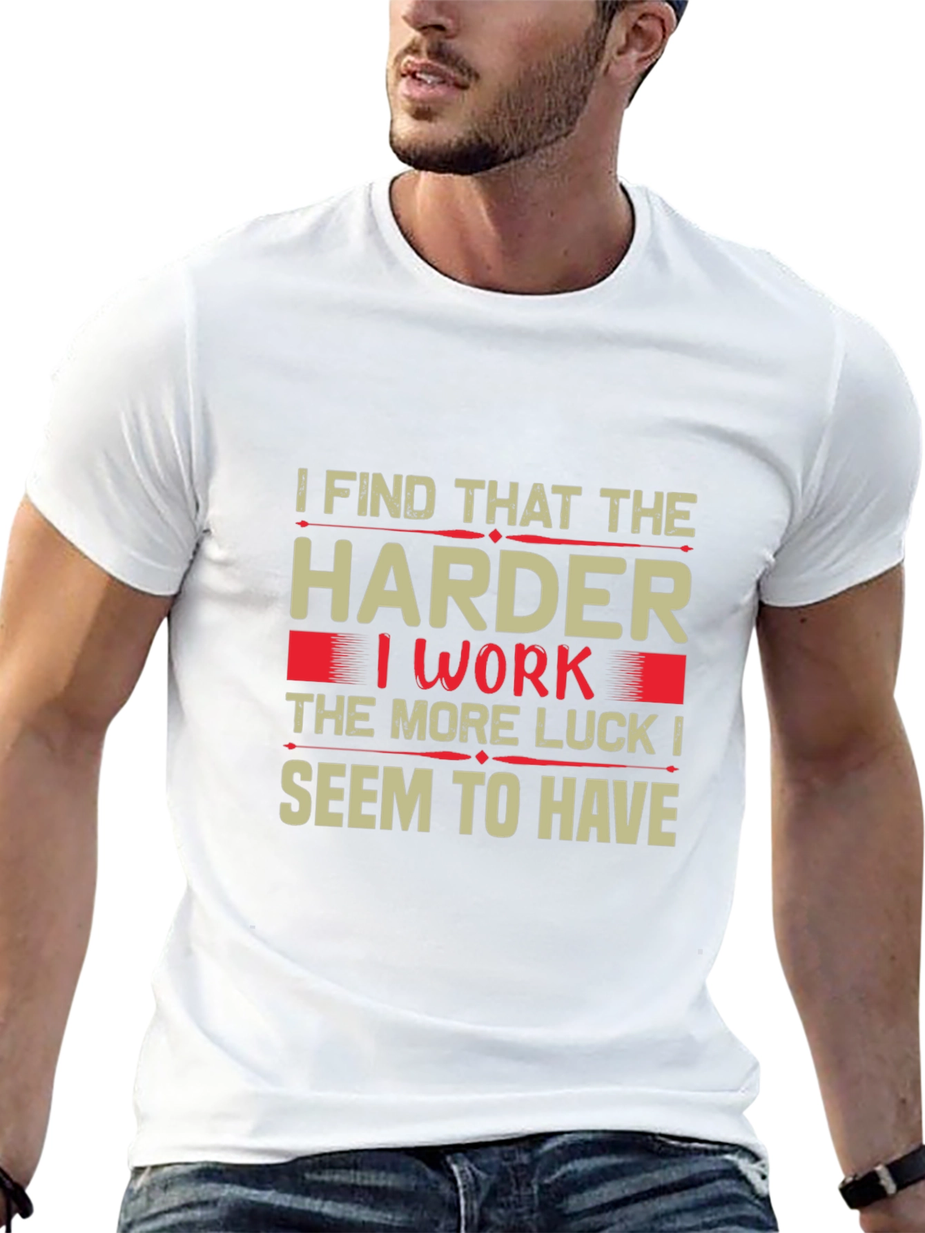 Motivational Hard Work Luck T-Shirt