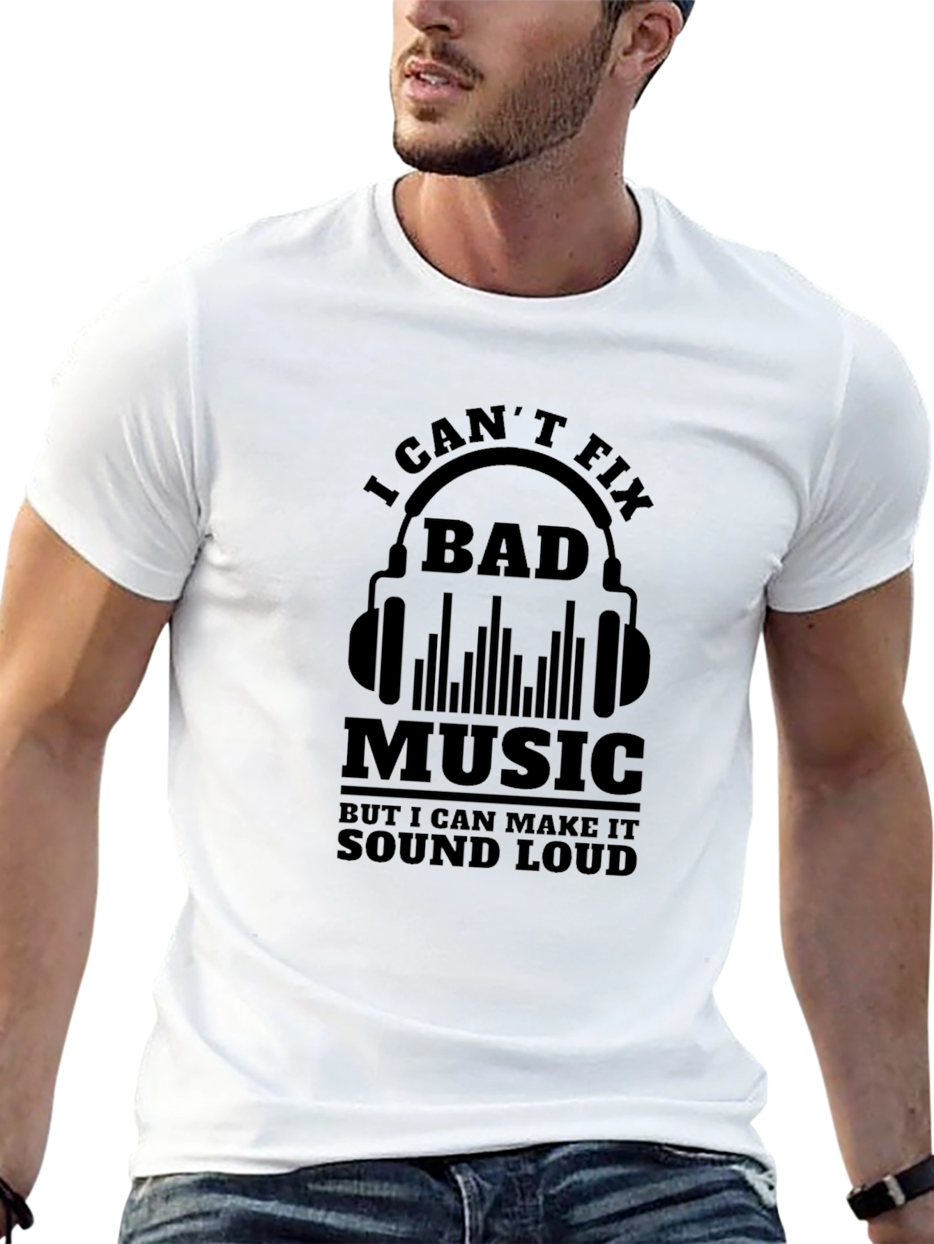 I Cant Fix Bad Music Funny Graphic T-Shirt