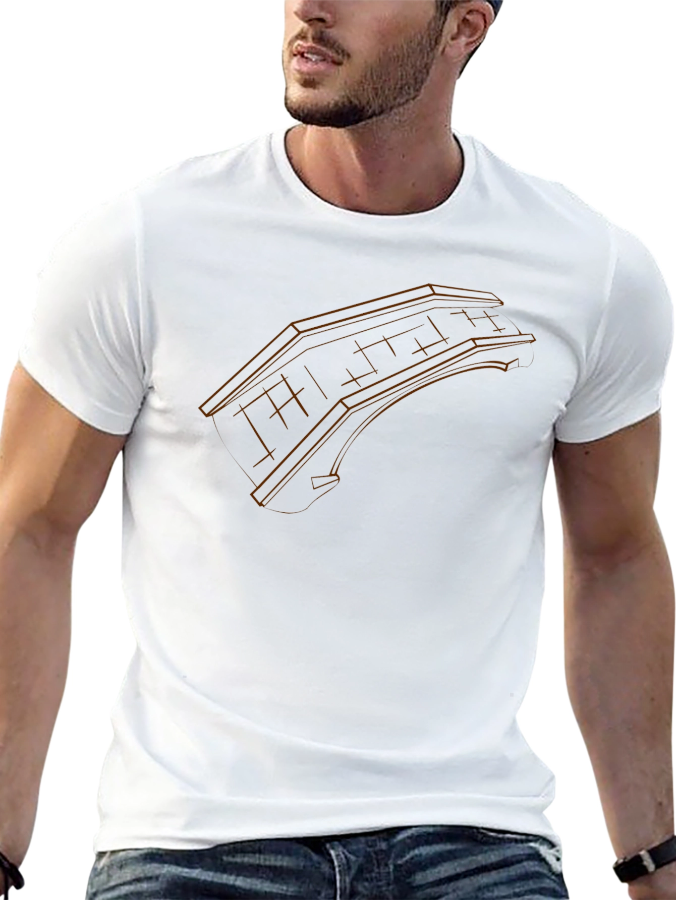 Architectural Blueprint Graphic Tee - Black