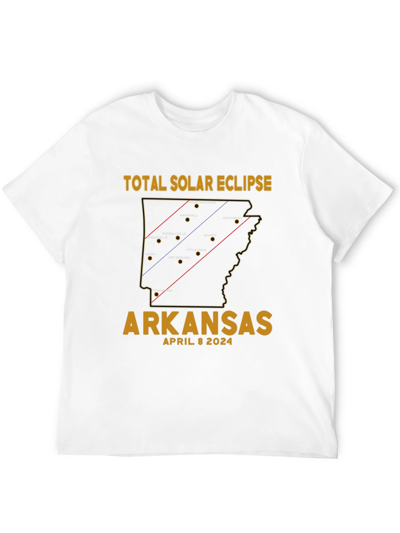 Arkansas Total Solar Eclipse April 8 2024 T-Shirt
