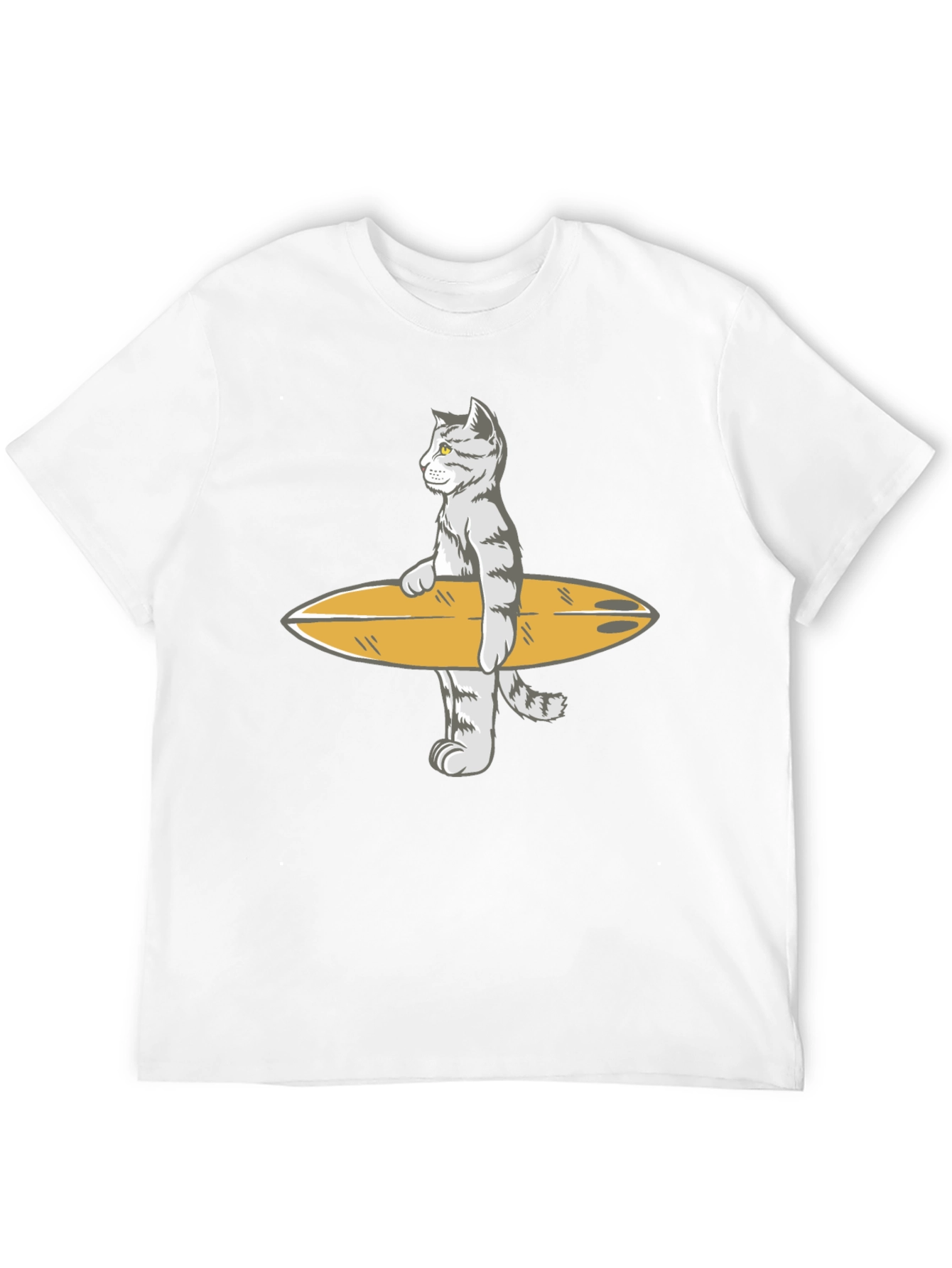 Cat Surfing Graphic Tee - Cool & Unique