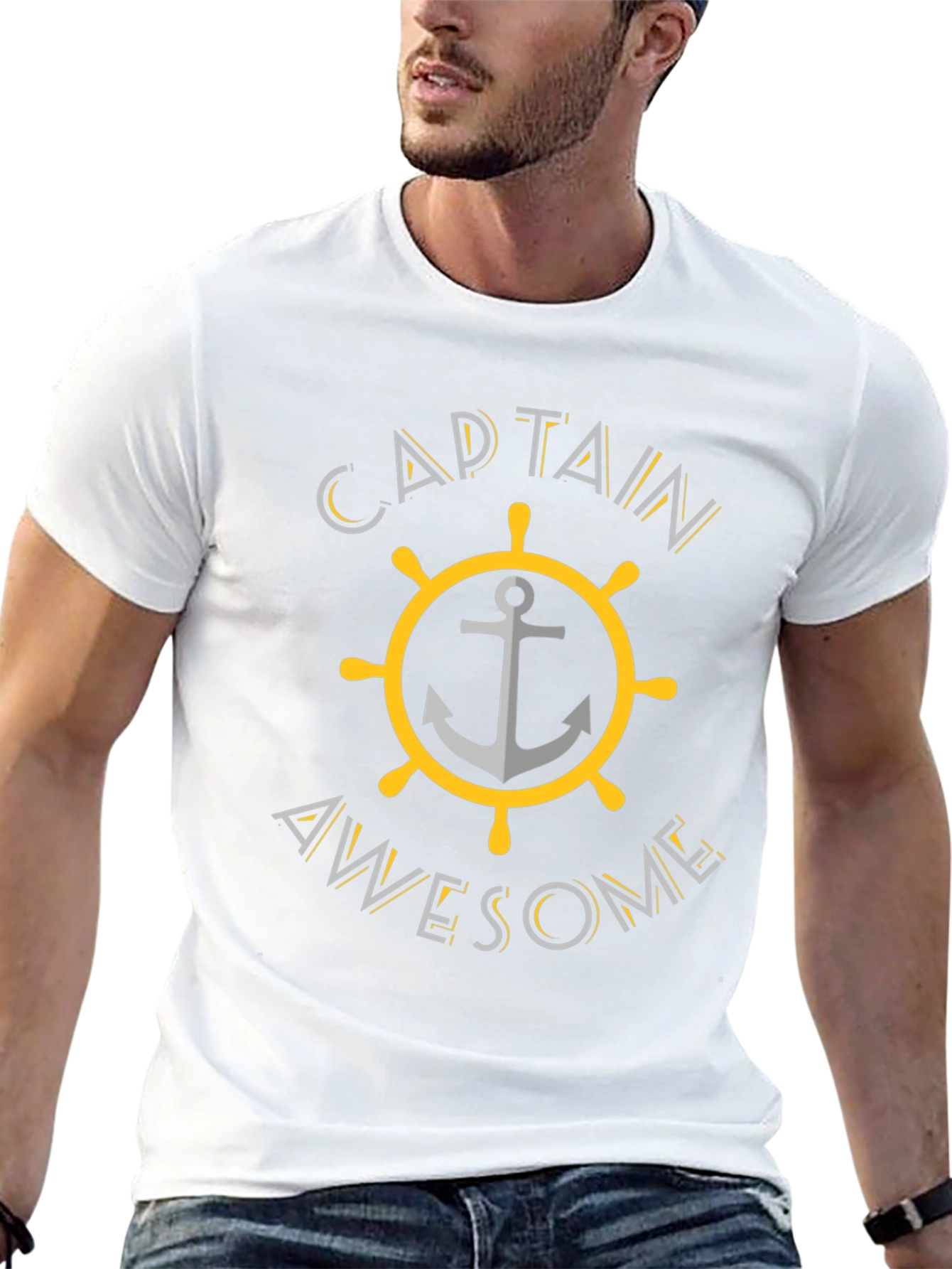 Captain Awesome Anchor Graphic T-Shirt