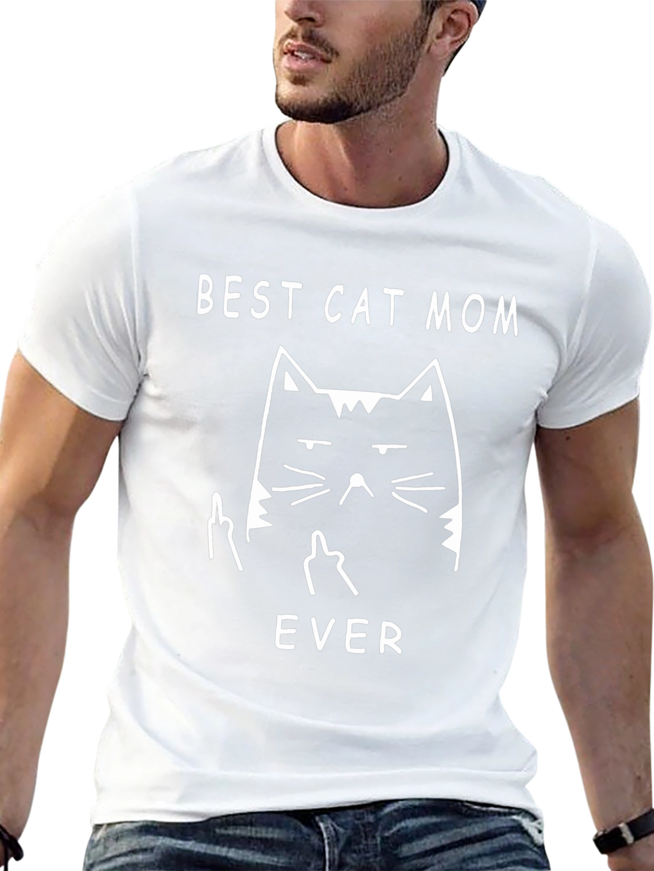 Best Cat Mom Ever Graphic Tee - Unisex